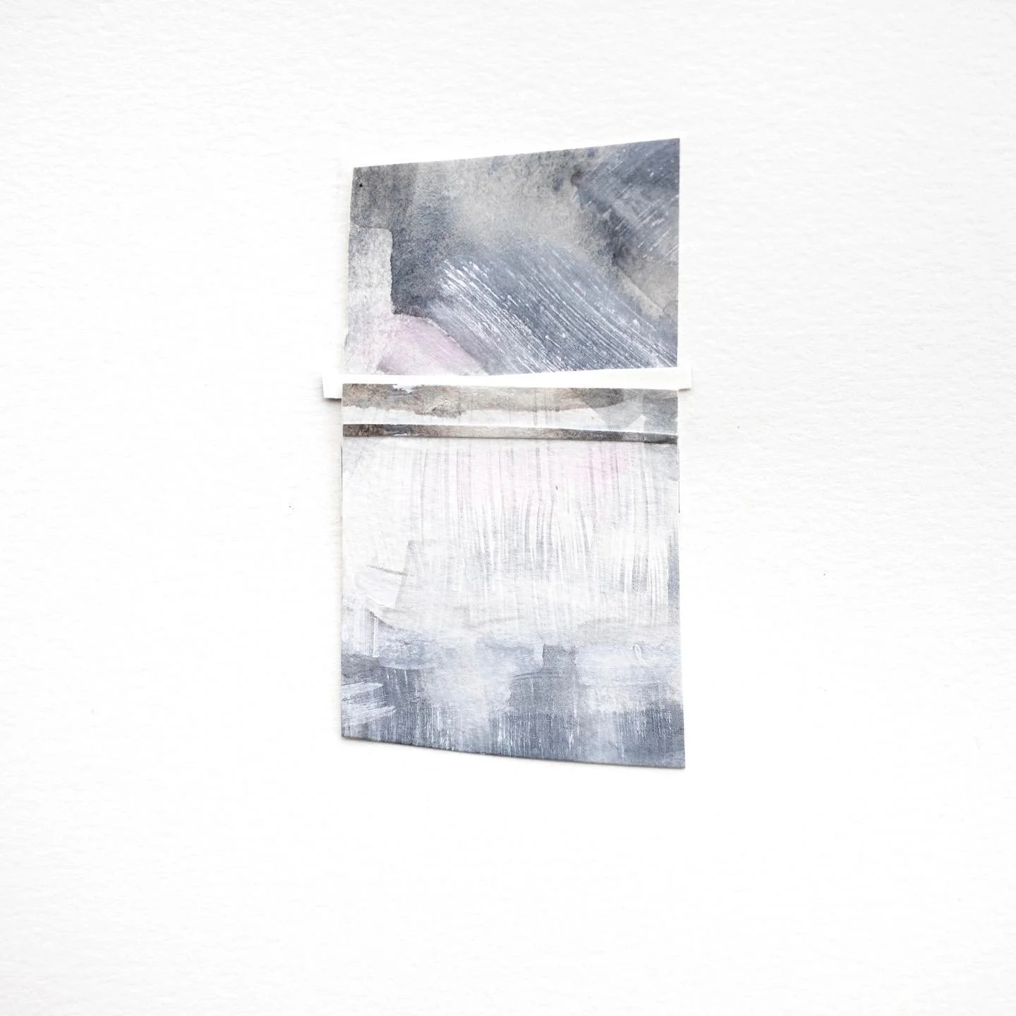 "Here"  6"x6"  Watercolor Collage