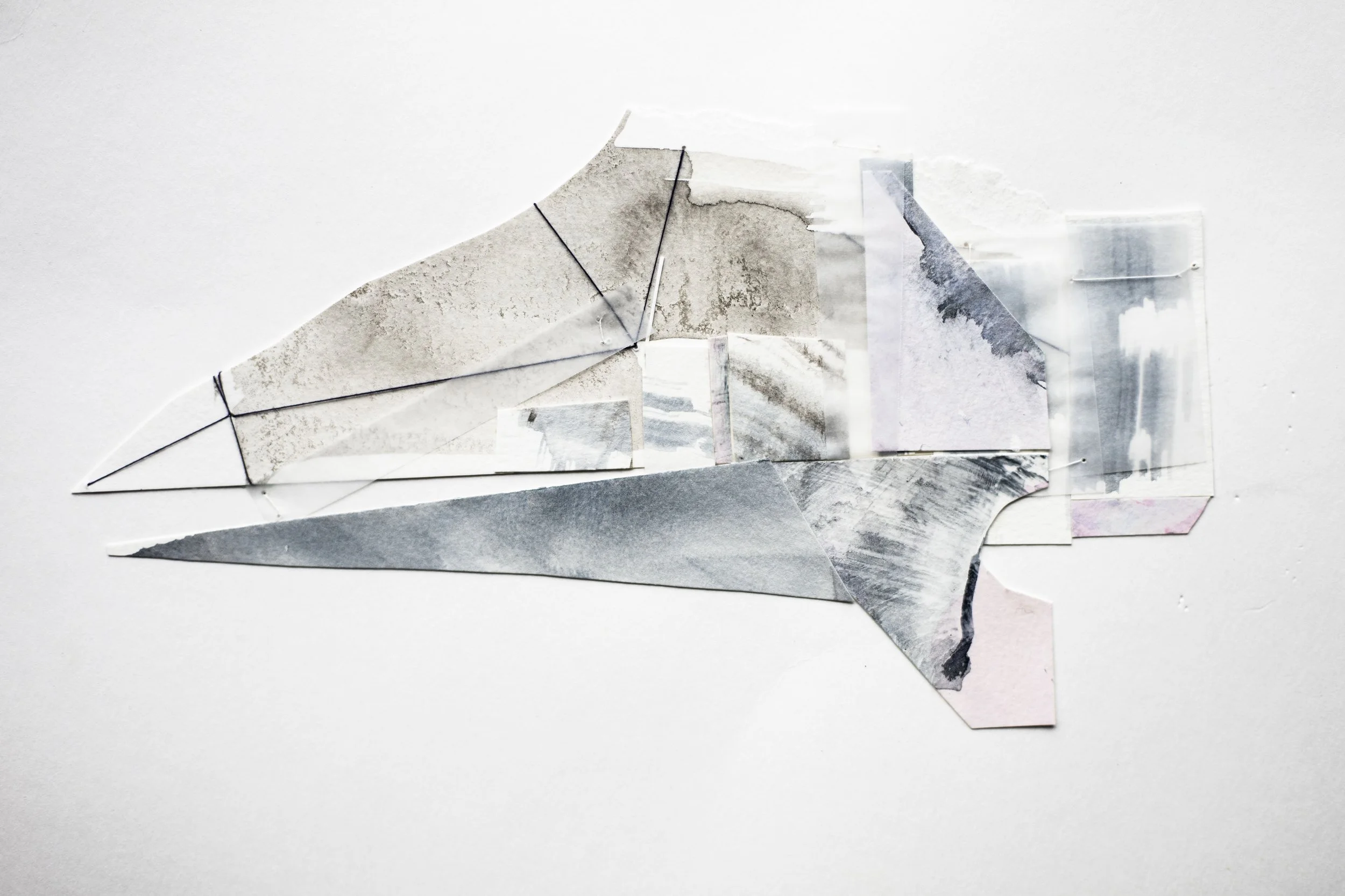 "Raven"  9"x12"  Watercolor + Ink Collage (sold)