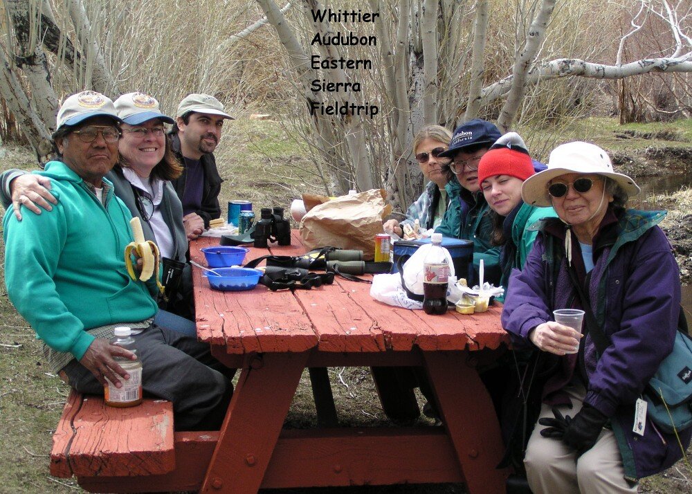 Grace Nakamura with Group on a trip to the Eastern Sierra with Whittier Area Audubon in 2005.