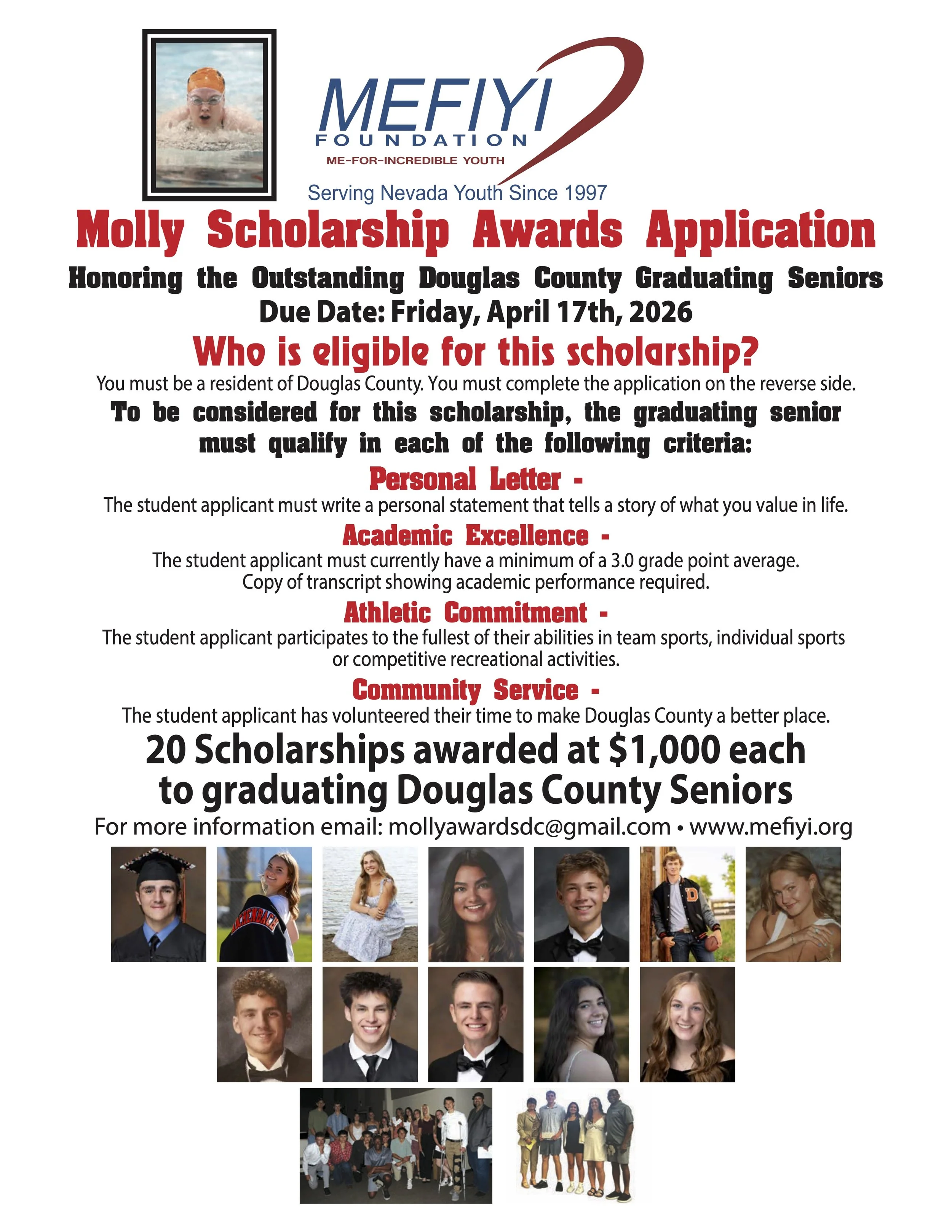 Molly Scholarship Awards Application