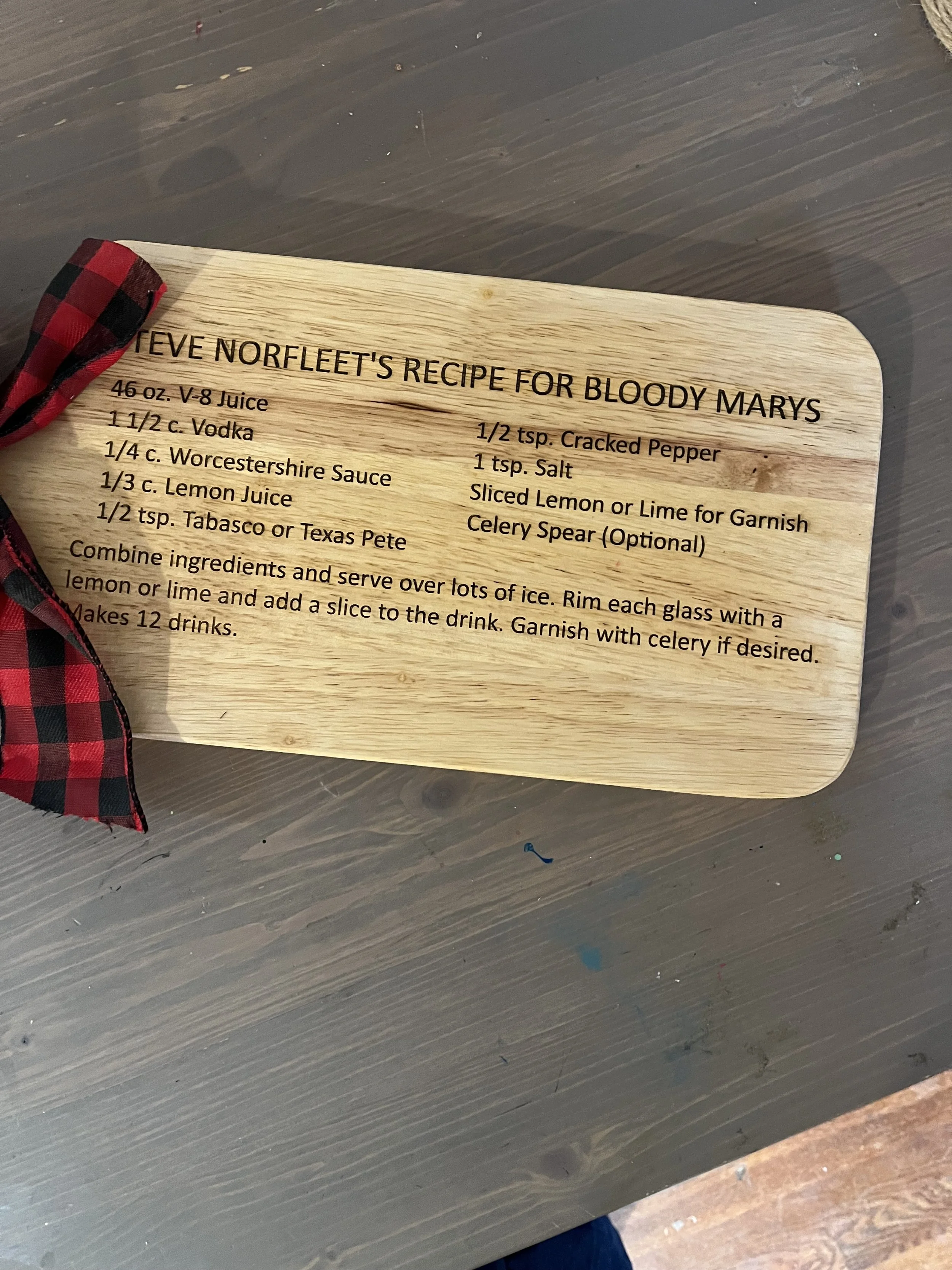 Engraved Bread Board