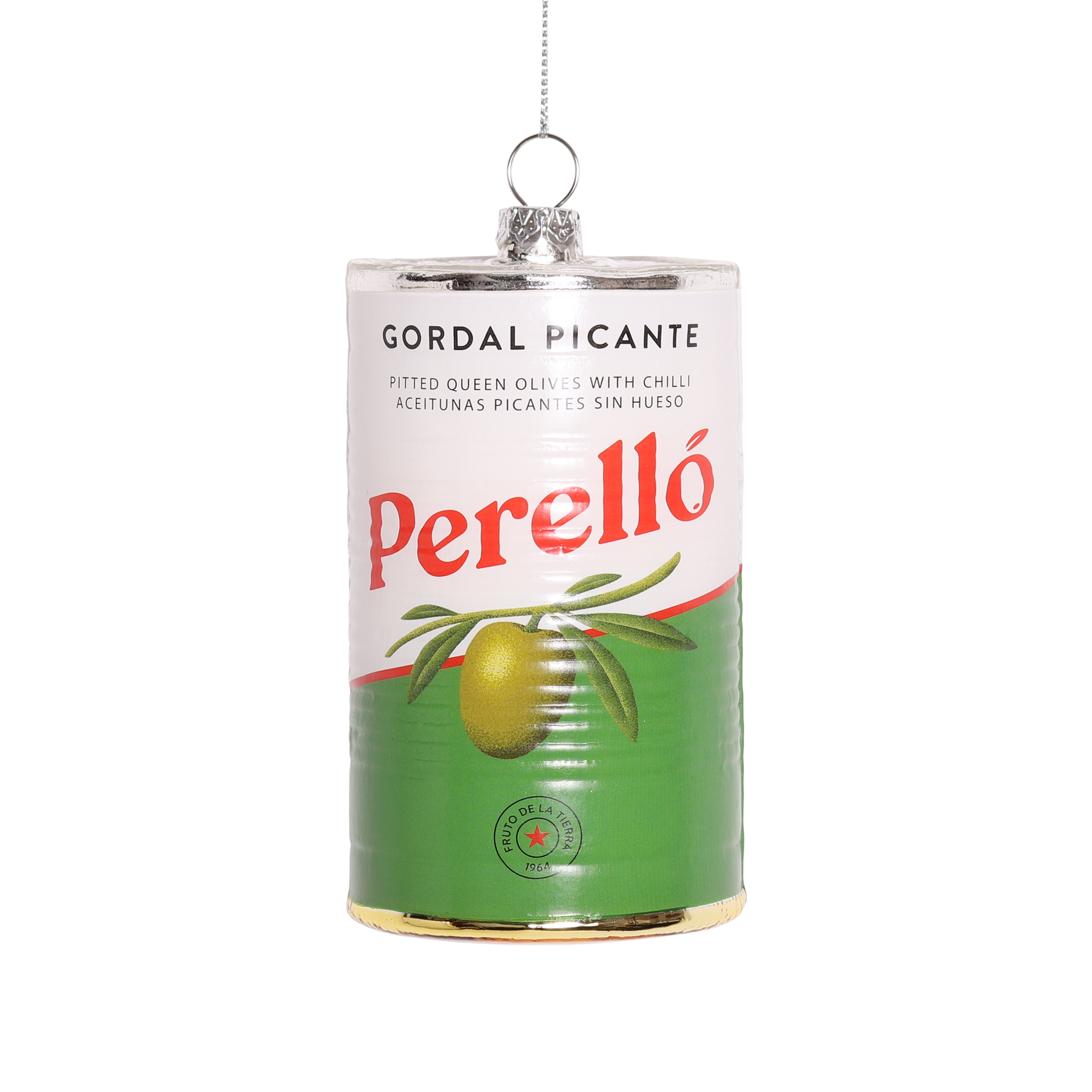 Perelló Olives Glass Christmas Decoration, 10cm