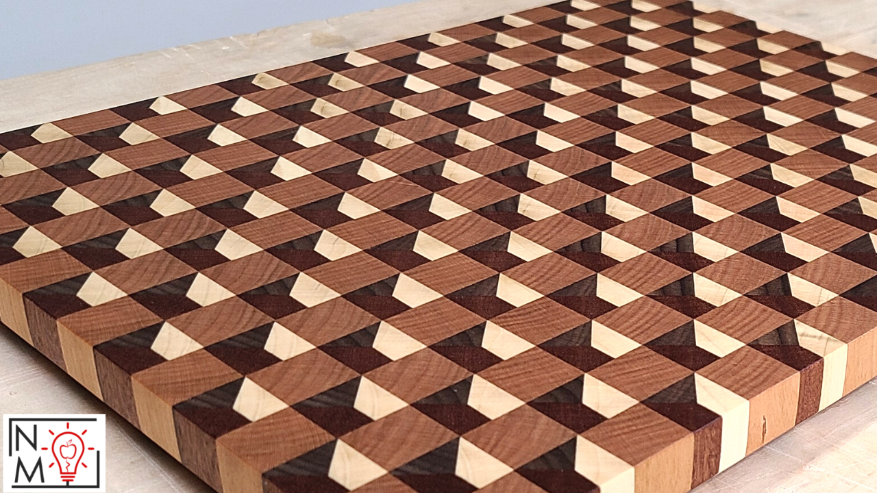 Houndstooth pattern cutting board plans