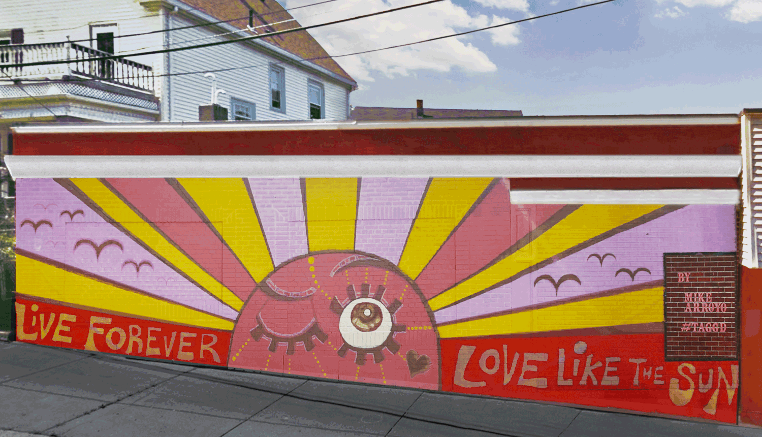 LOVE LIKE THE SUN  |  2018 Outdoor mural, 15’ x 40’ Jamaica Plain, Boston MA