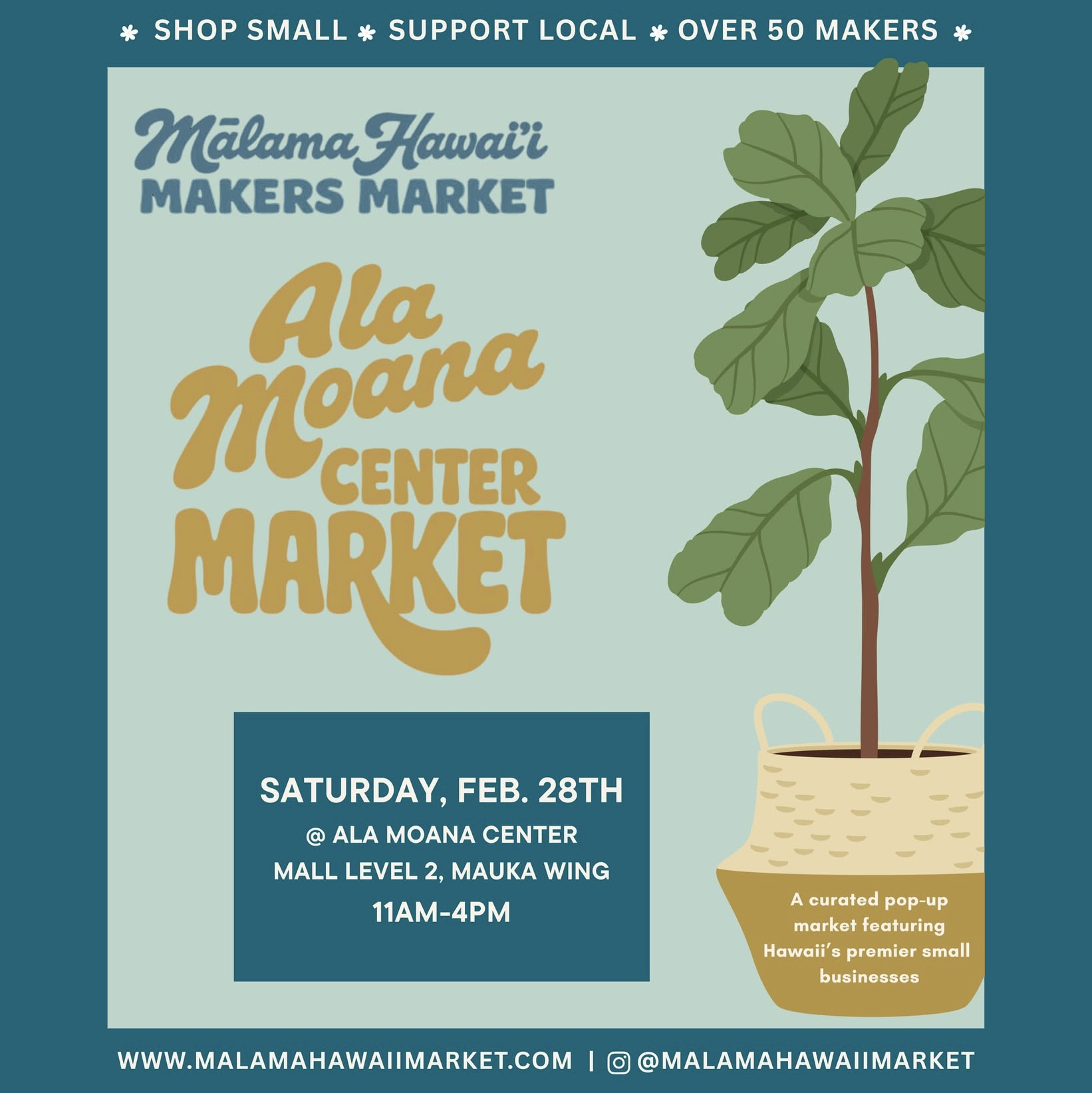 Mālama Hawaii Makers Market - Ala Moana Small Business Saturday (Copy) (Copy) (Copy) (Copy)