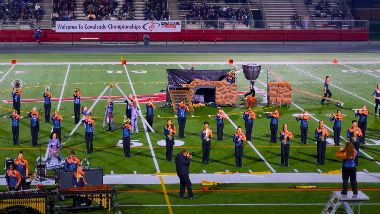 Marching band on the field