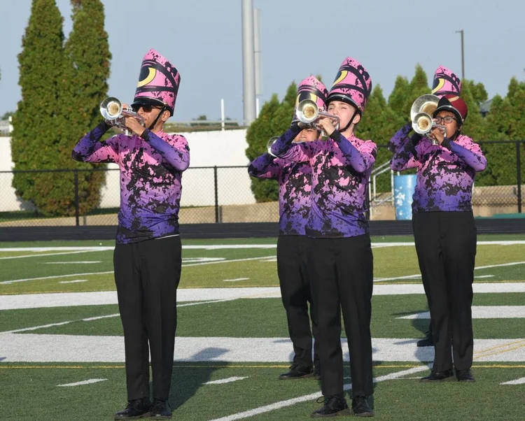 Marching band performance