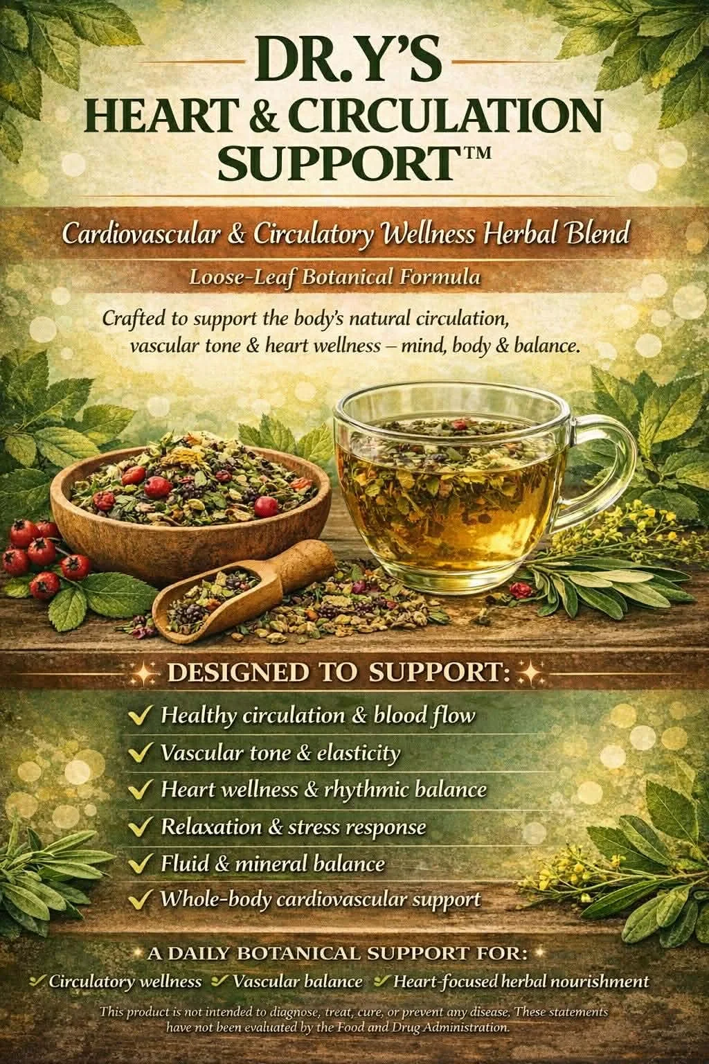 Dr. Y’s Heart & Circulation Support™ – Cardiovascular Wellness Herbal Tea