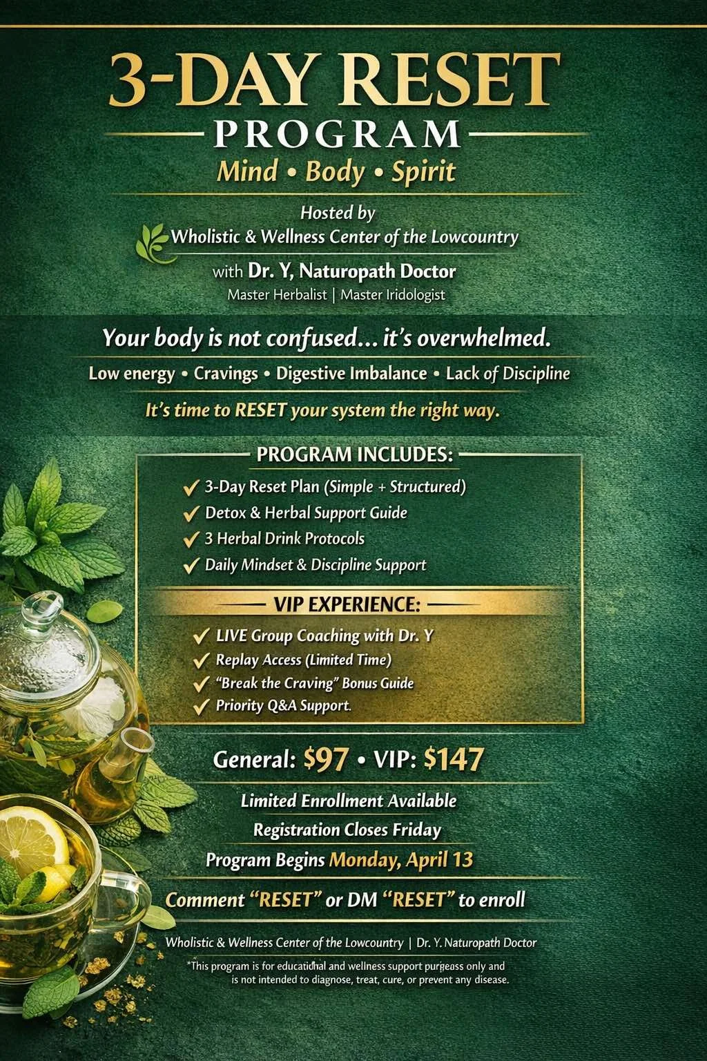 3-Day Mind, Body, & Spirit Reset Program