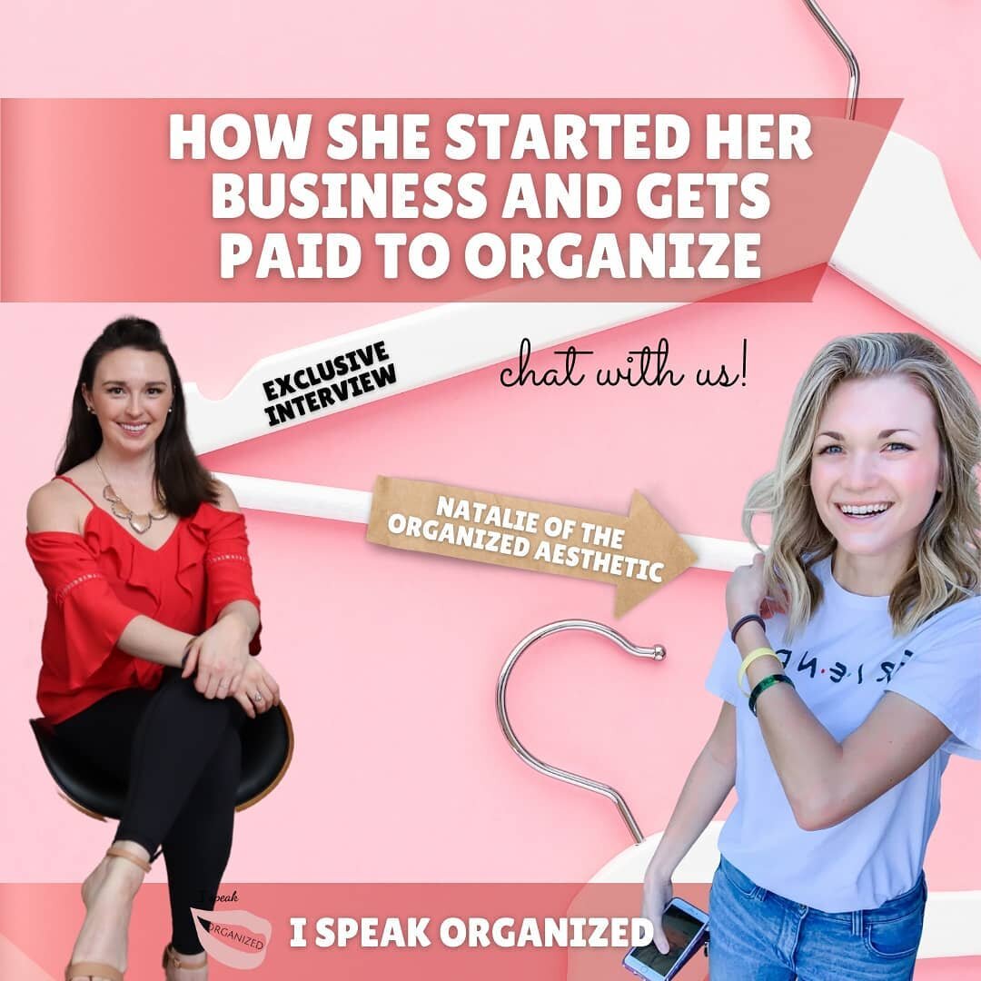 Become a Professional Organizer - Interview with Natalie of @theorganizeraesthetic is LIVE on my YouTube channel! Click the link in my bio to watch it and SWIPE for a clip. 

This interview is JAM PACKED with FREE value. Grab your favorite beverage a