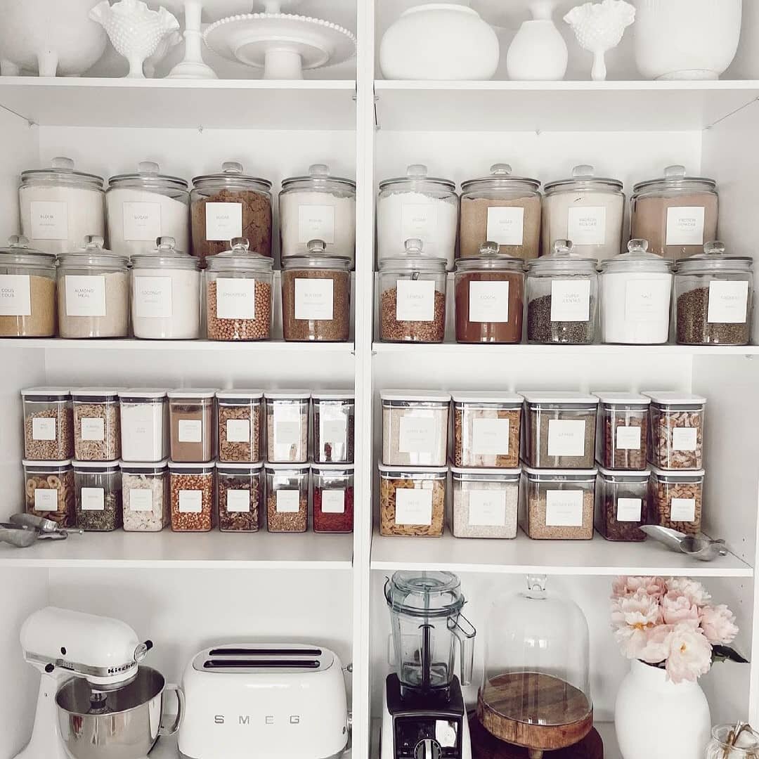 FEATURE POST - @my.love.of has one of the most crisp, clean, functional pantries around! I am all about the #minimalistlabels trend. They&rsquo;re easy to use, read, and create an elevated look without getting too complicated.&nbsp;

Be sure to follo