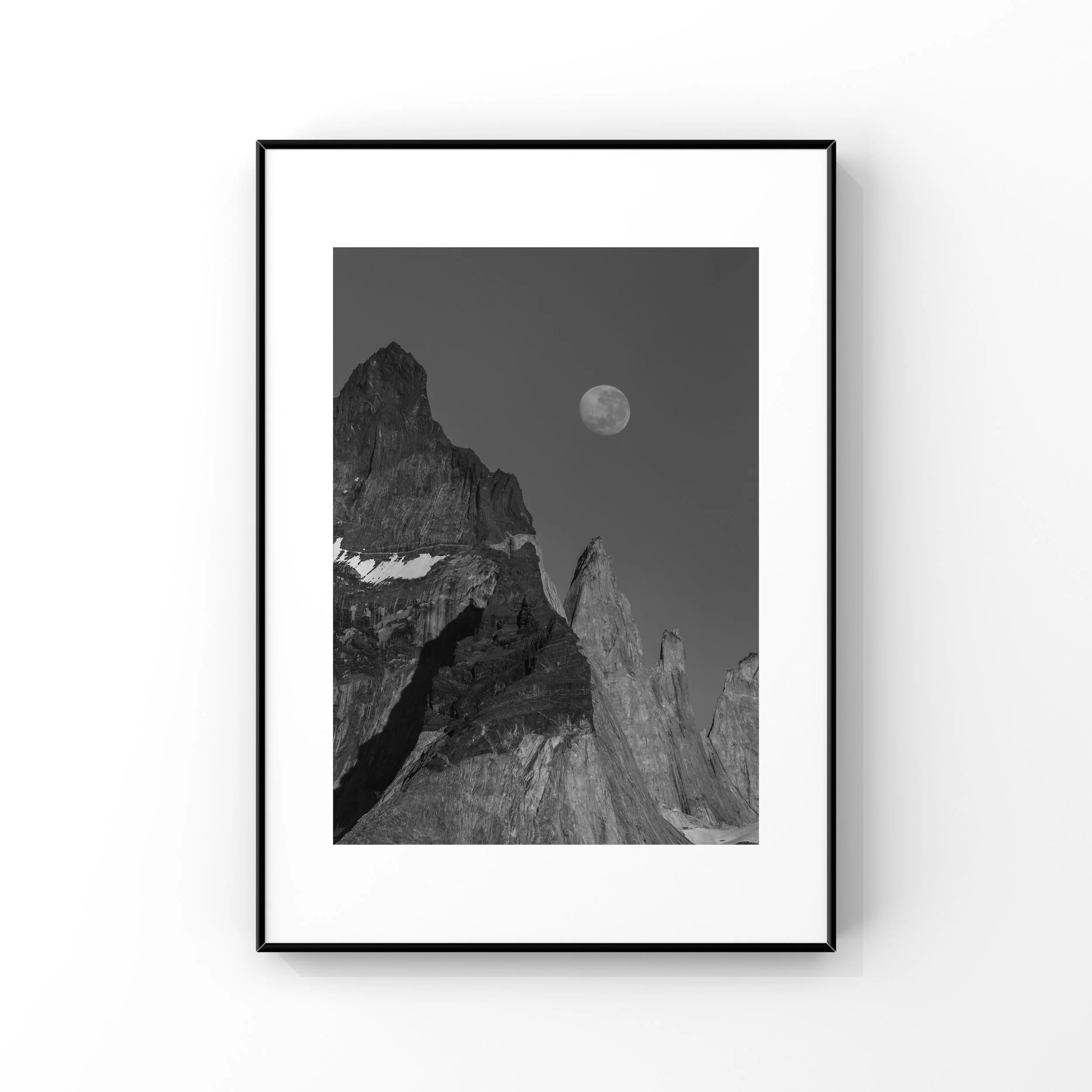 Moon over mountains photography