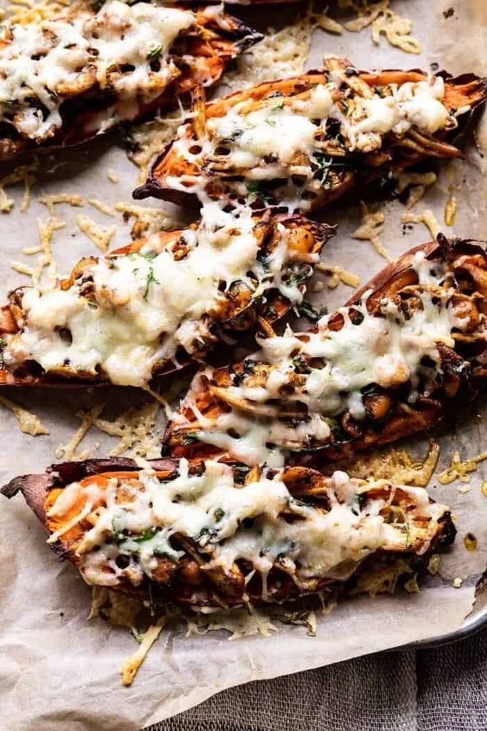 Chipotle Chicken Sweet Potato Skins