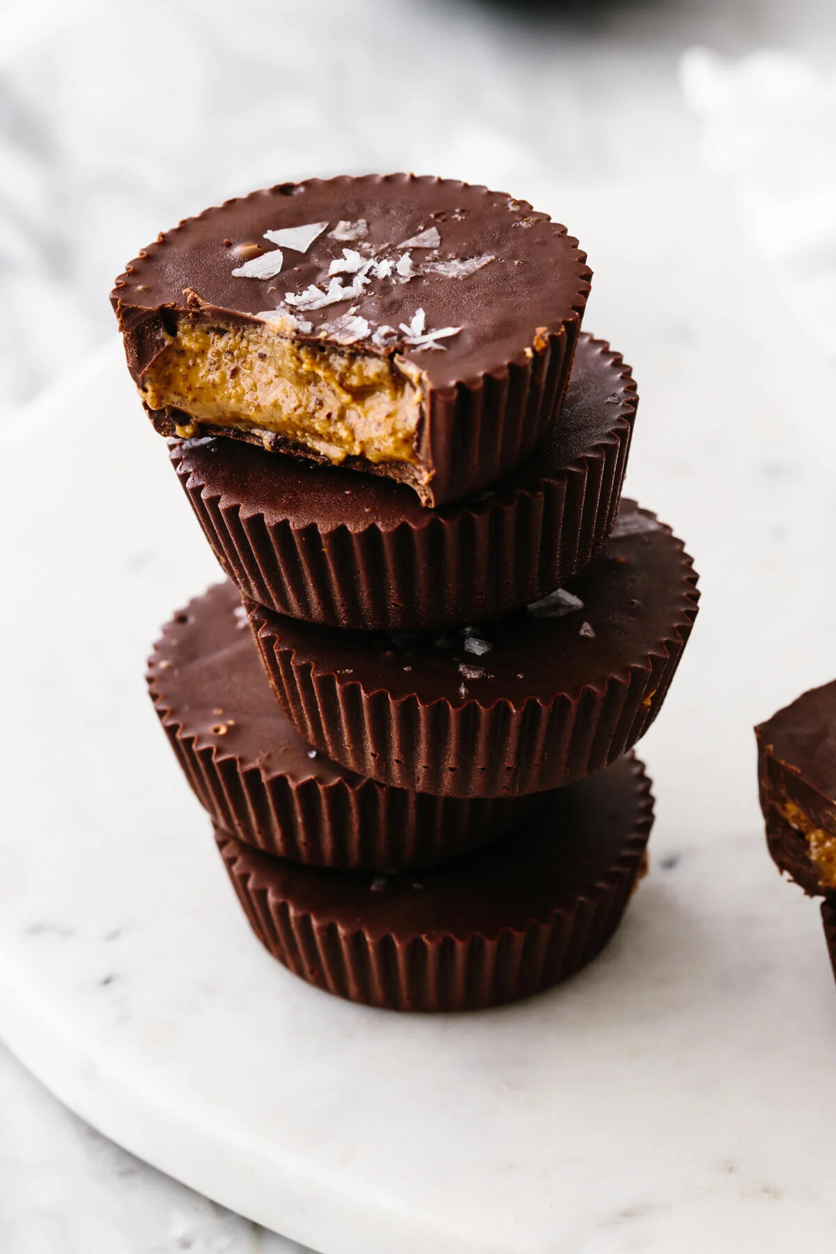 Dark chocolate almond butter cups