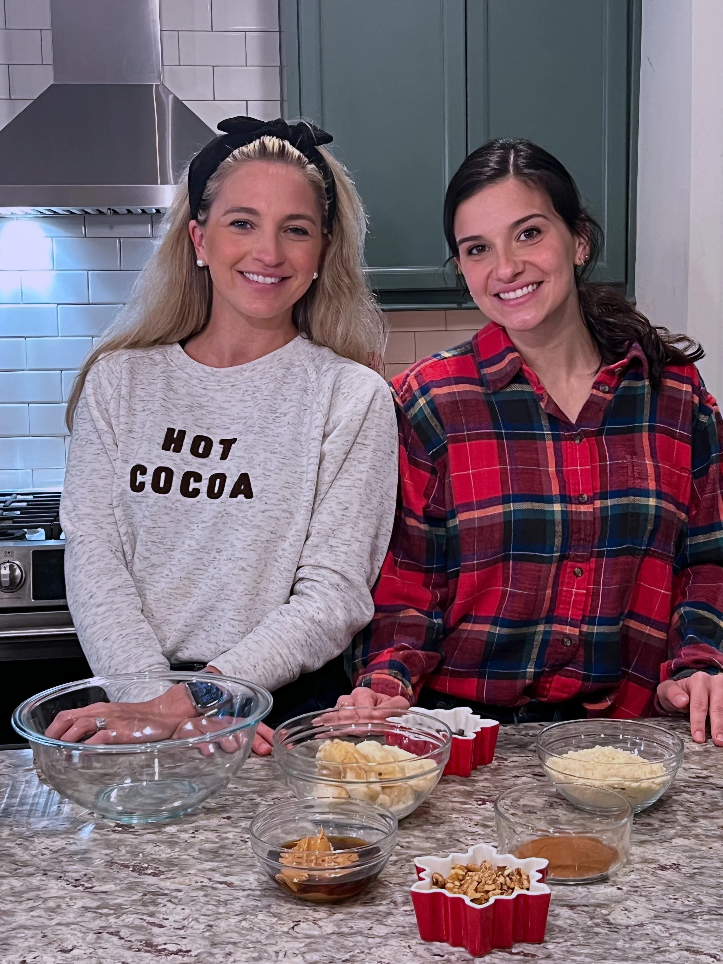 picture of maria and juliann making banana bread