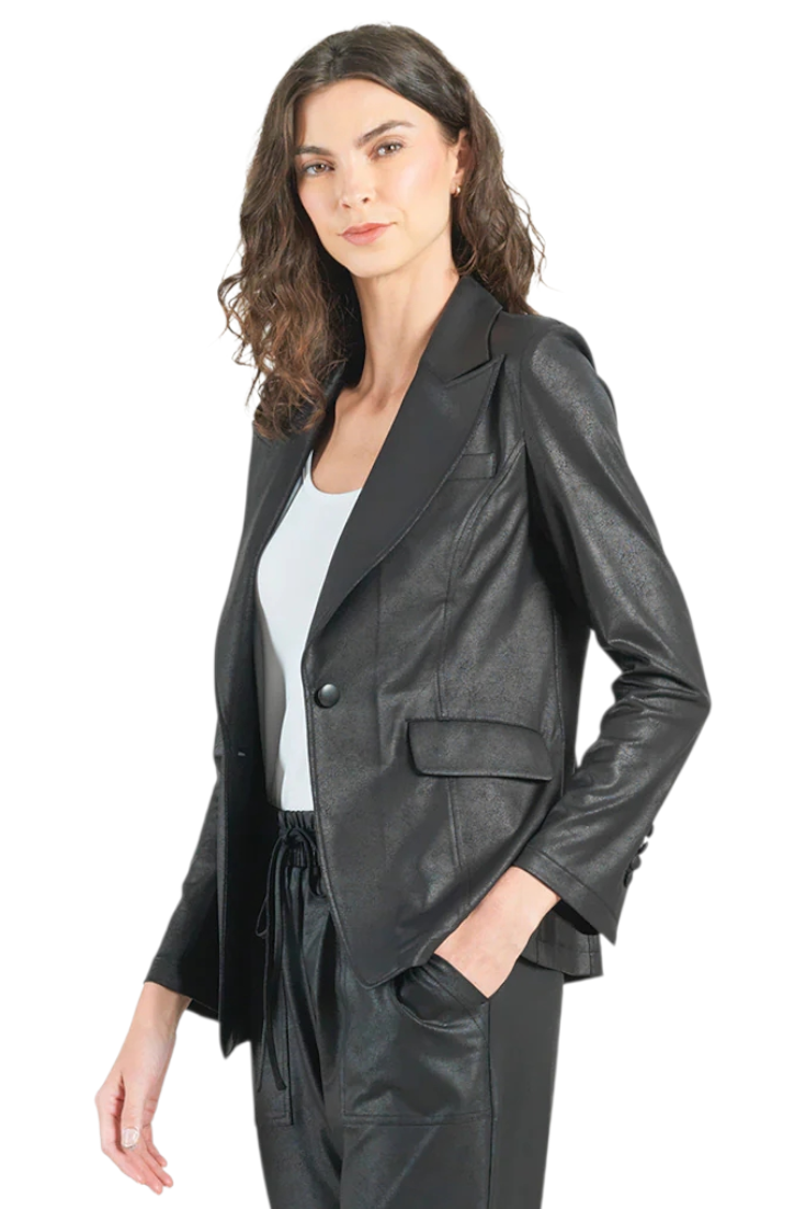 Liquid Leather™ Signature Pocket Blazer - Black