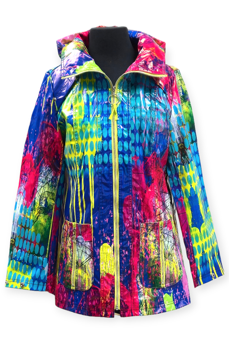 UBU - 'City of Lights' Print Anorak Slicker Jacket
