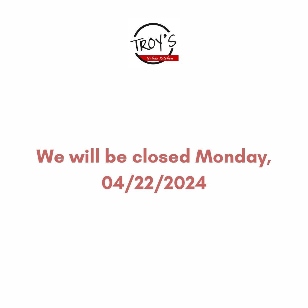 We will be closed tomorrow, April 22nd. 

Doors will be open on Tuesday, April 23rd at 11:00 AM.