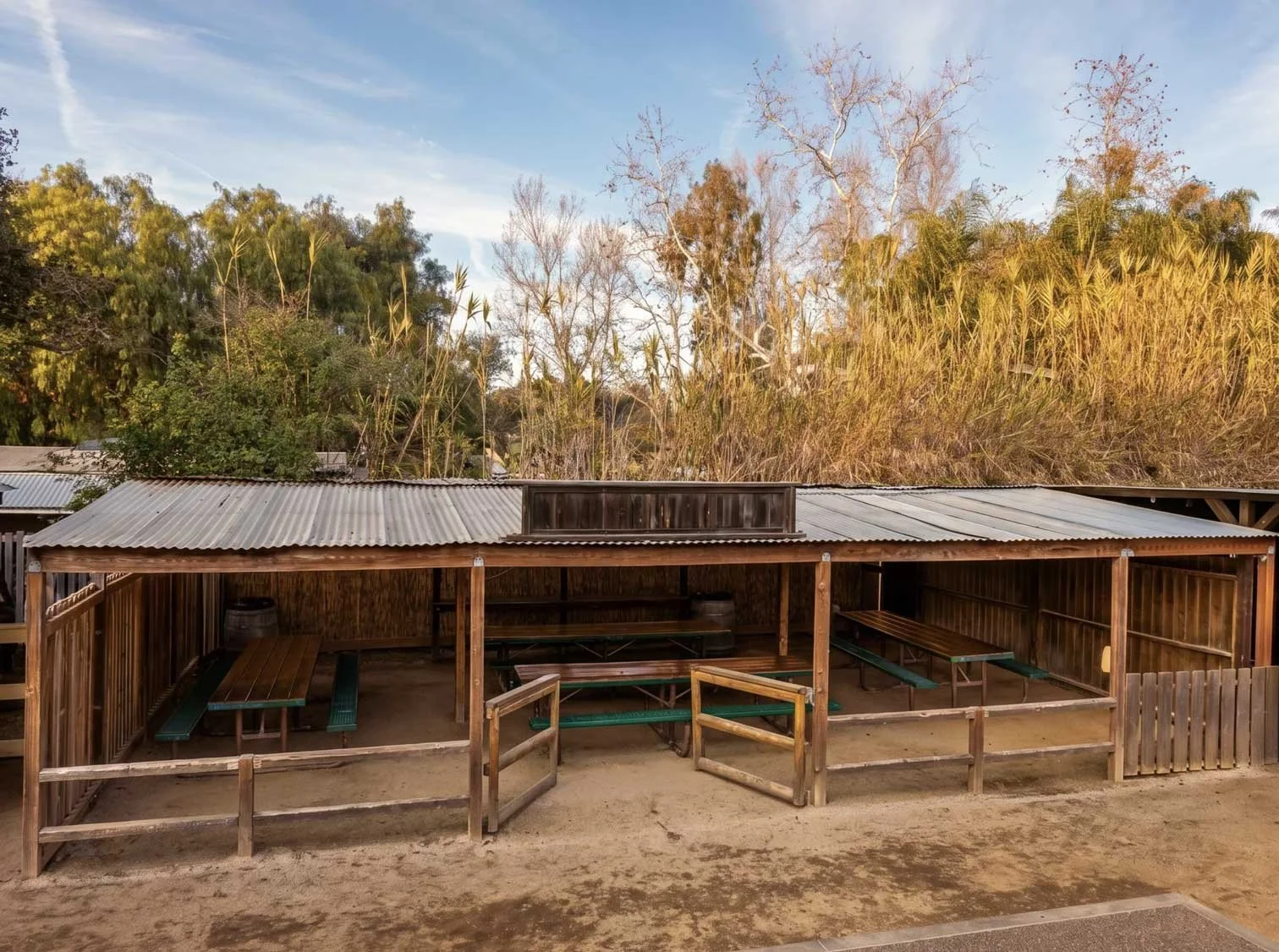 Covered picnic pavilion exterior