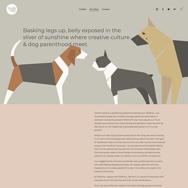 Our tails are wagging to welcome you to our new digital home. ⁠
⁠
www.walkthe.co.nz⁠
⁠
WalkThe_'s first creative canine profile launches tomorrow in the meantime please head over to Join our pack - sign up for our newsletter to get monthly interviews