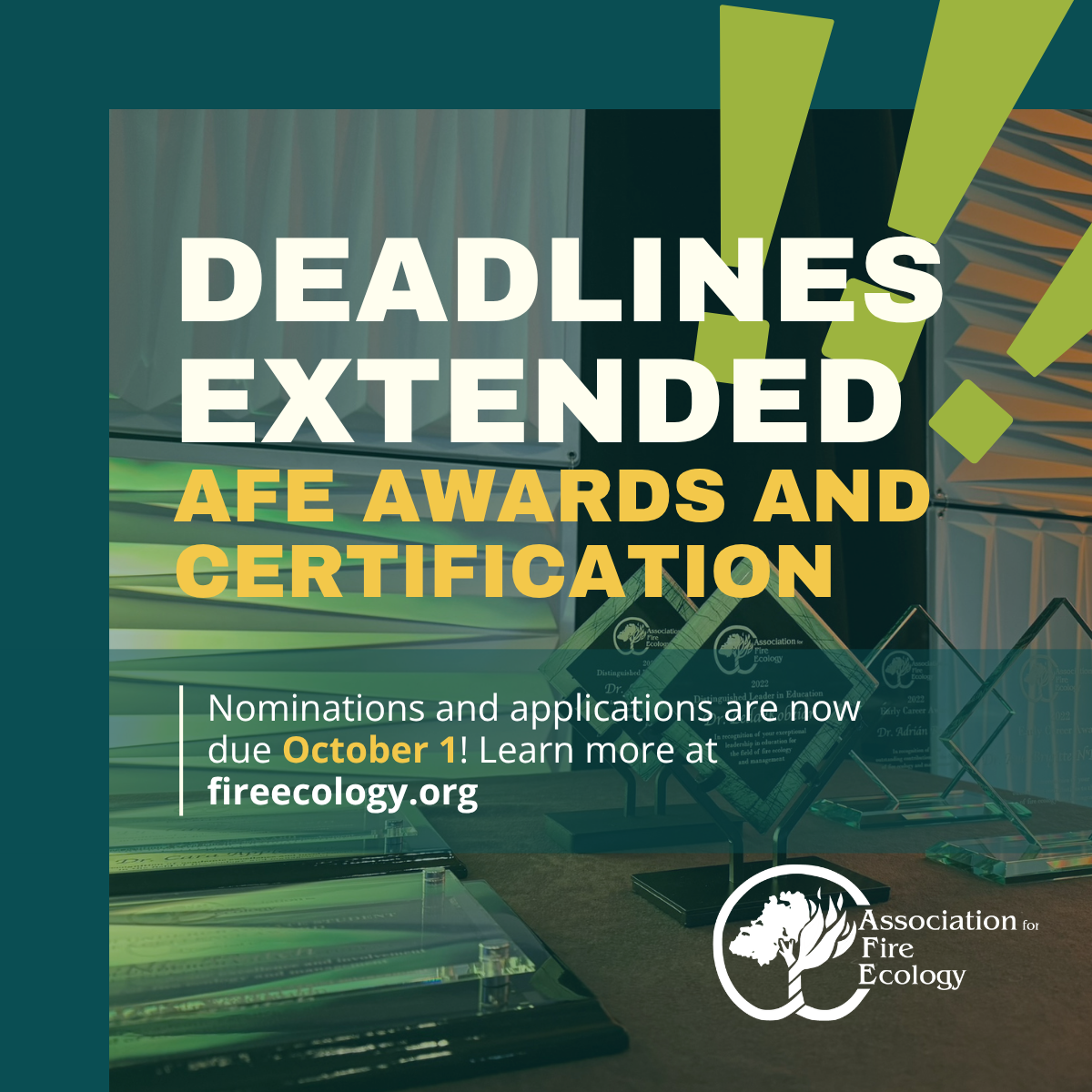 Awards and Certification Deadlines Extended to October 1, 2026!