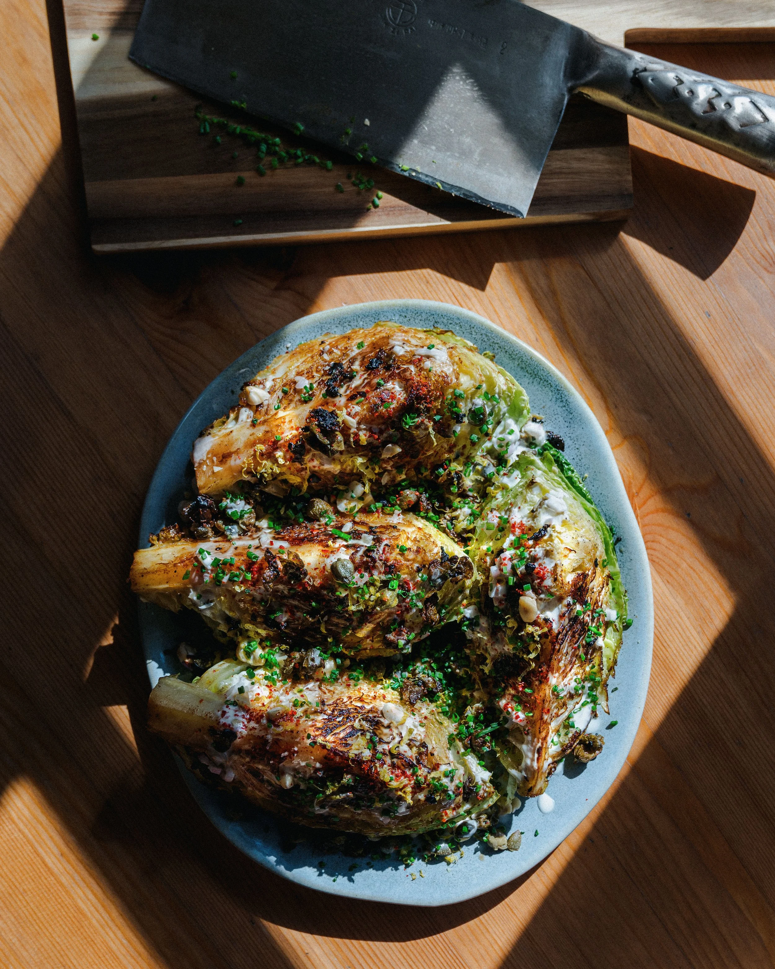 Buttermilk-Dressed Cabbage with Fried Capers &amp; Black Garlic