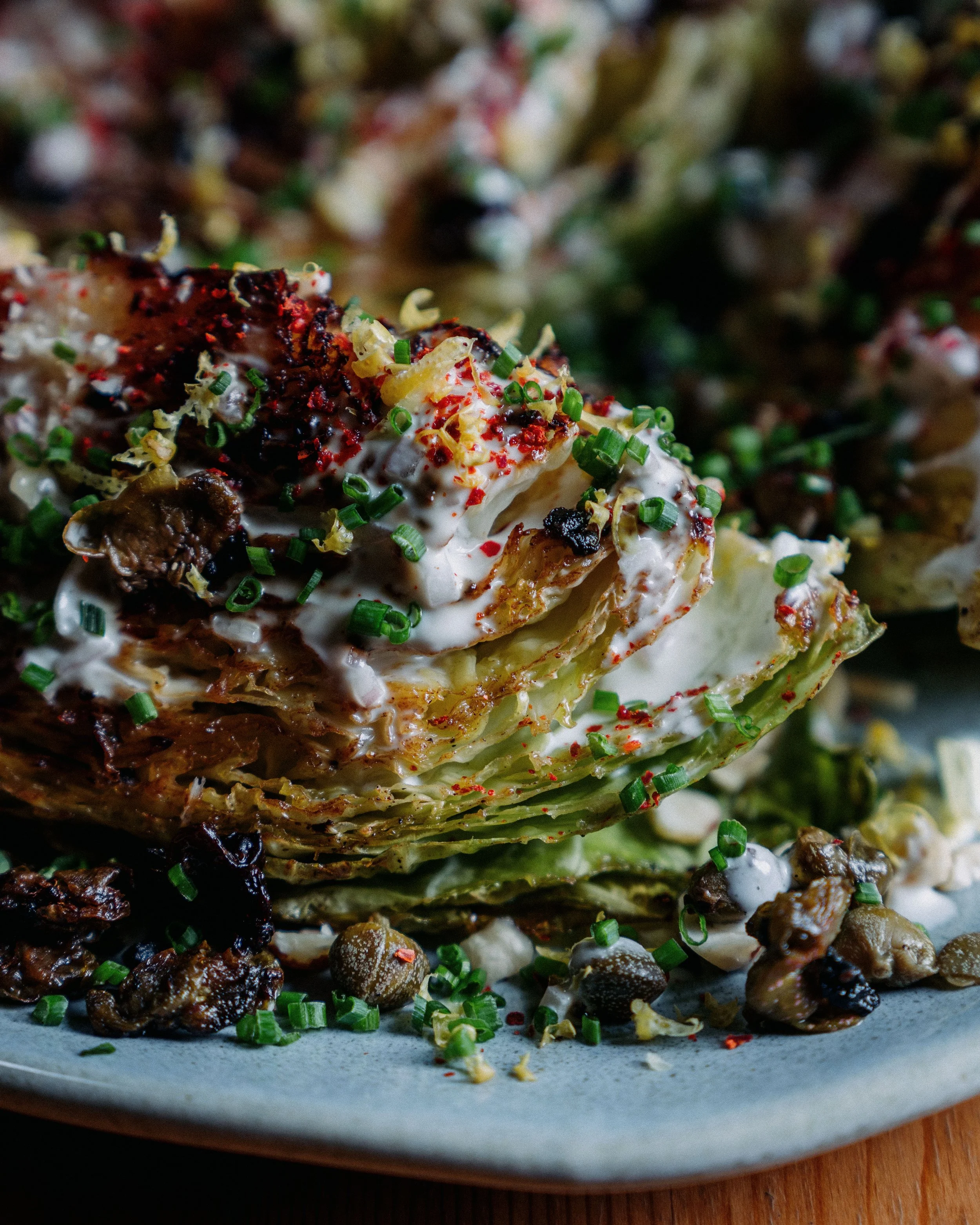 fried cabbage with buttermilk dressing