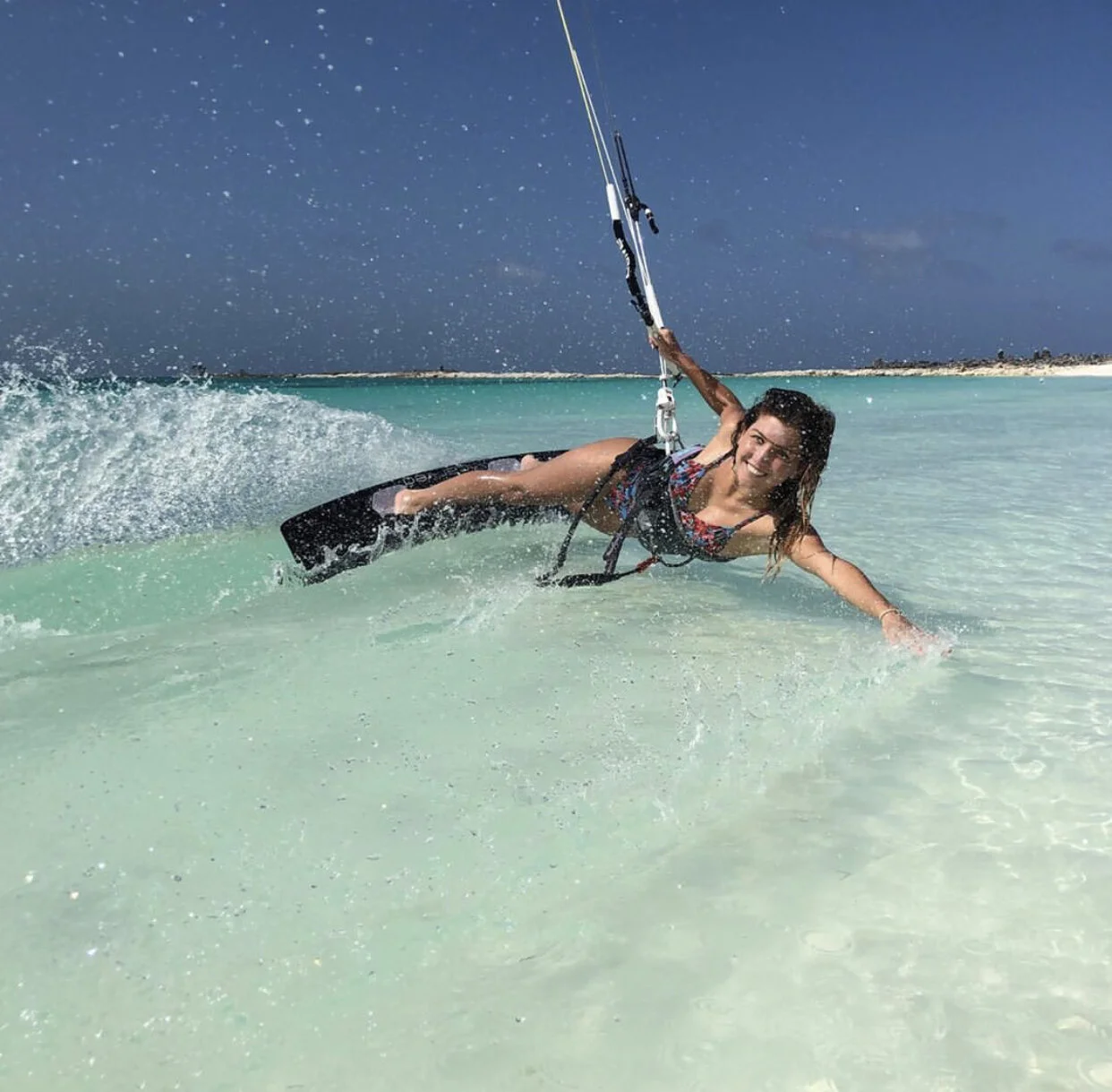 Vrinda Hamal en Los Roques, foto tomada de su Instagram.