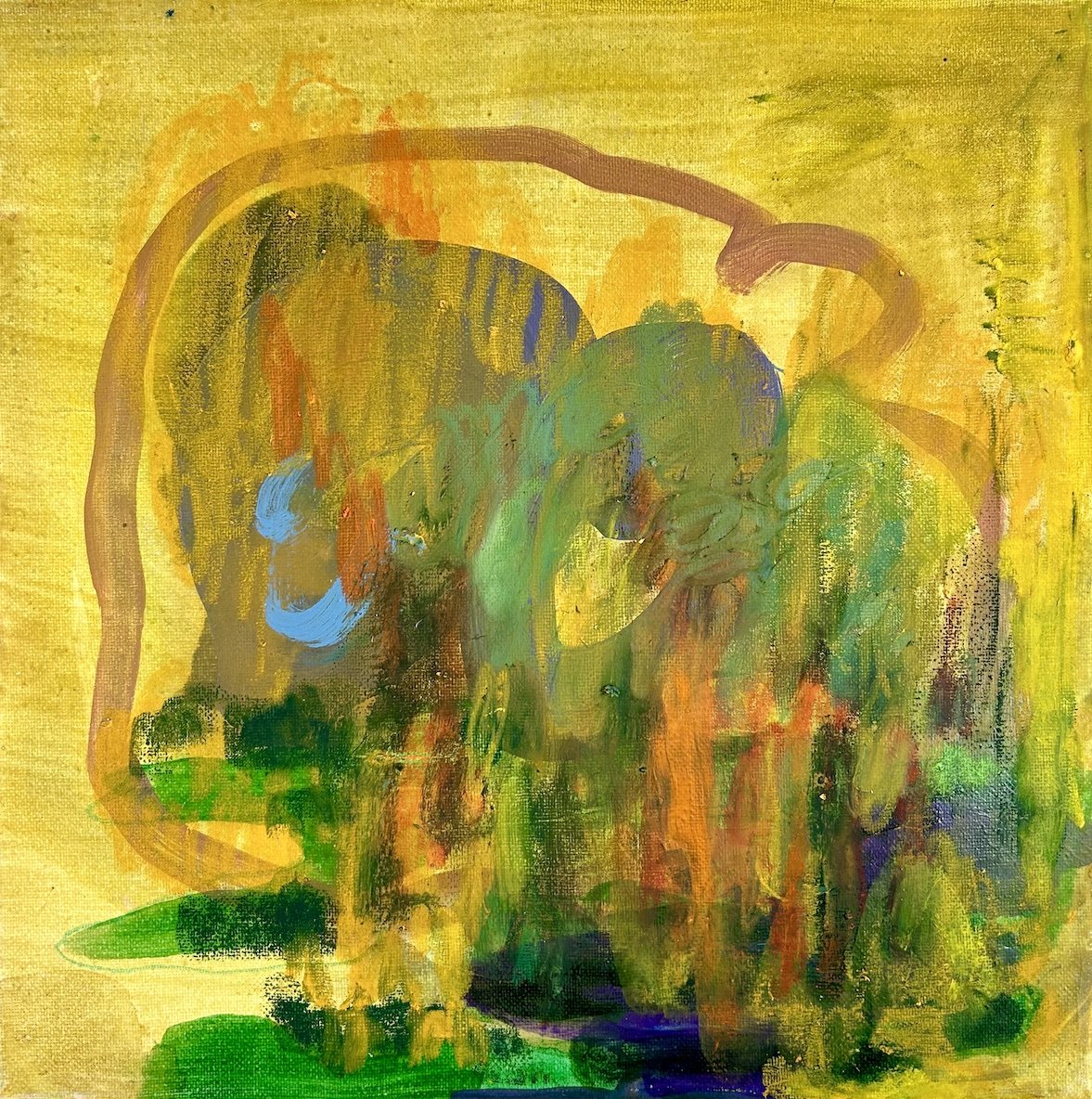 River in Fall Foliage 2024 12 x 12 inches