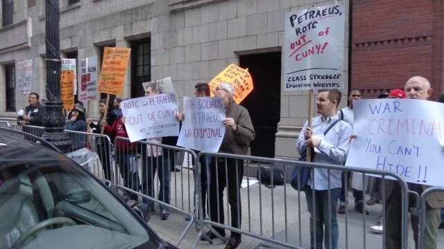 Activists Resume David Petraeus Protests At Macaulay Honors College