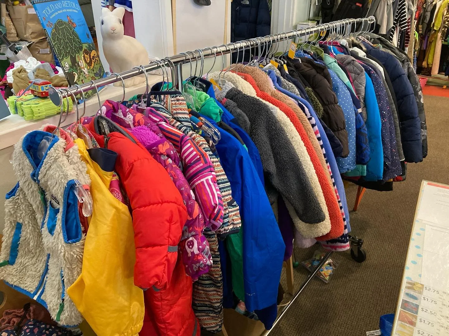 I spent yesterday checking only outerwear and boots.  This stuffed rack doesn’t hold all of it.  Little videos and lists coming up.