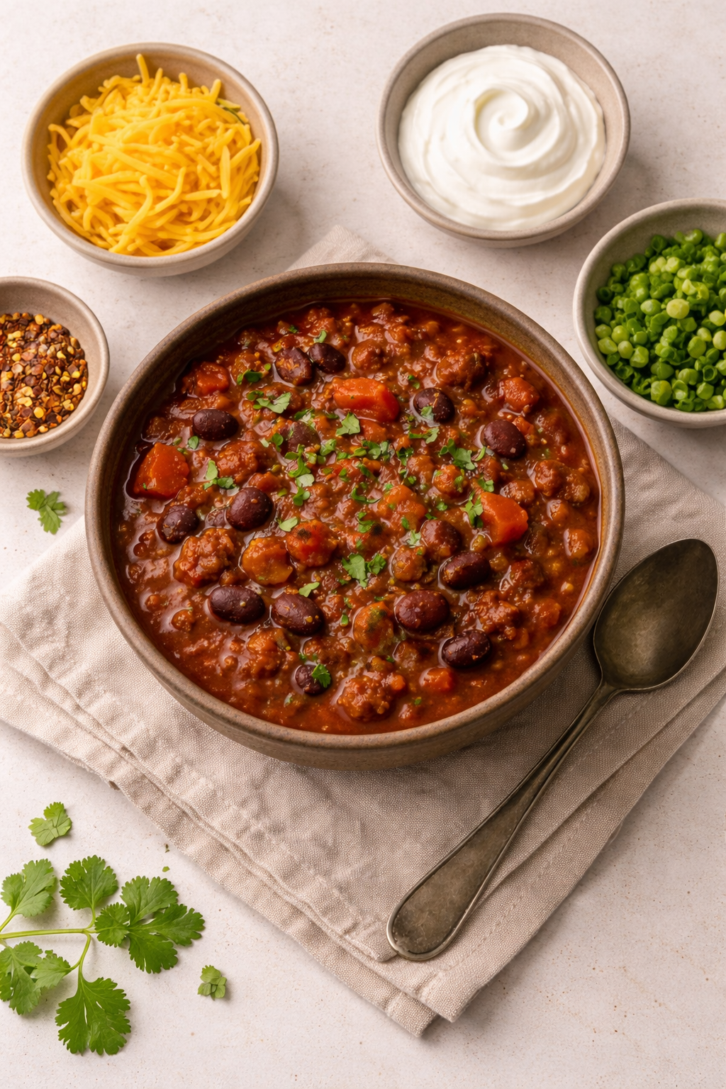 Beef, Pork, & Bean Chili