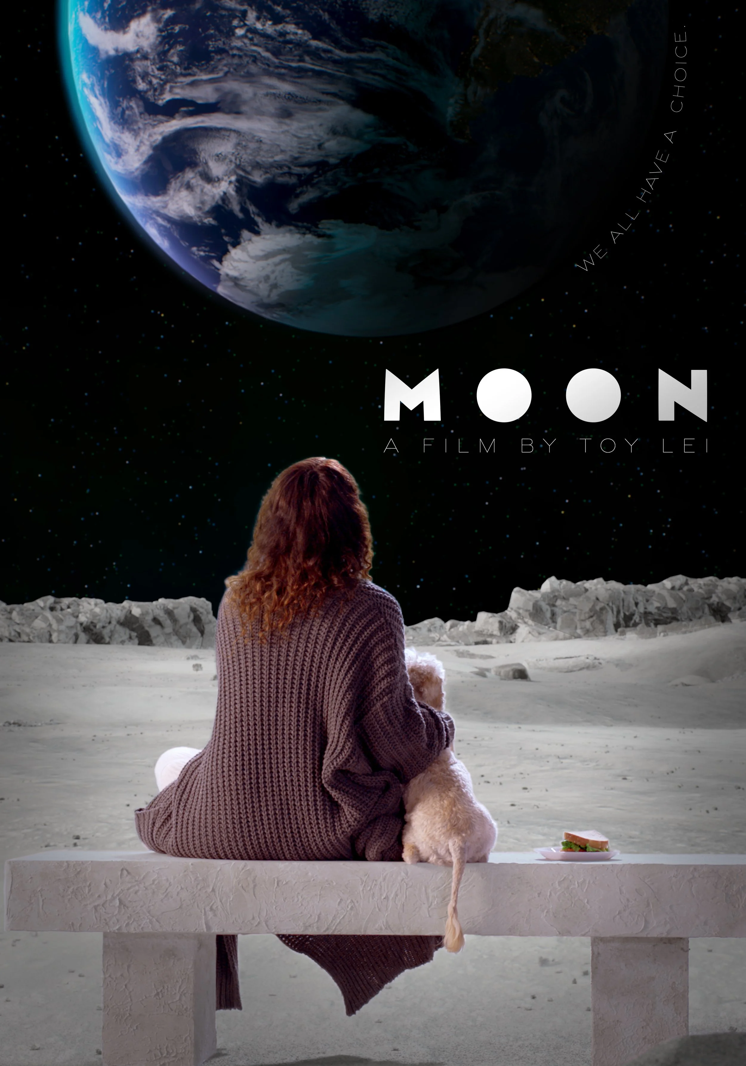 MOON (2022) 
PRODUCTION COORDINATOR 
11m 
WINNER (Women in Media CAMERAderie Initiative) 
WINNER Indie Spirit Award & Best Sound Design (Idyllwild International Festival of Cinema) 
WINNER (Borrego Springs Film Festival) 
WINNER Audience Award (The V