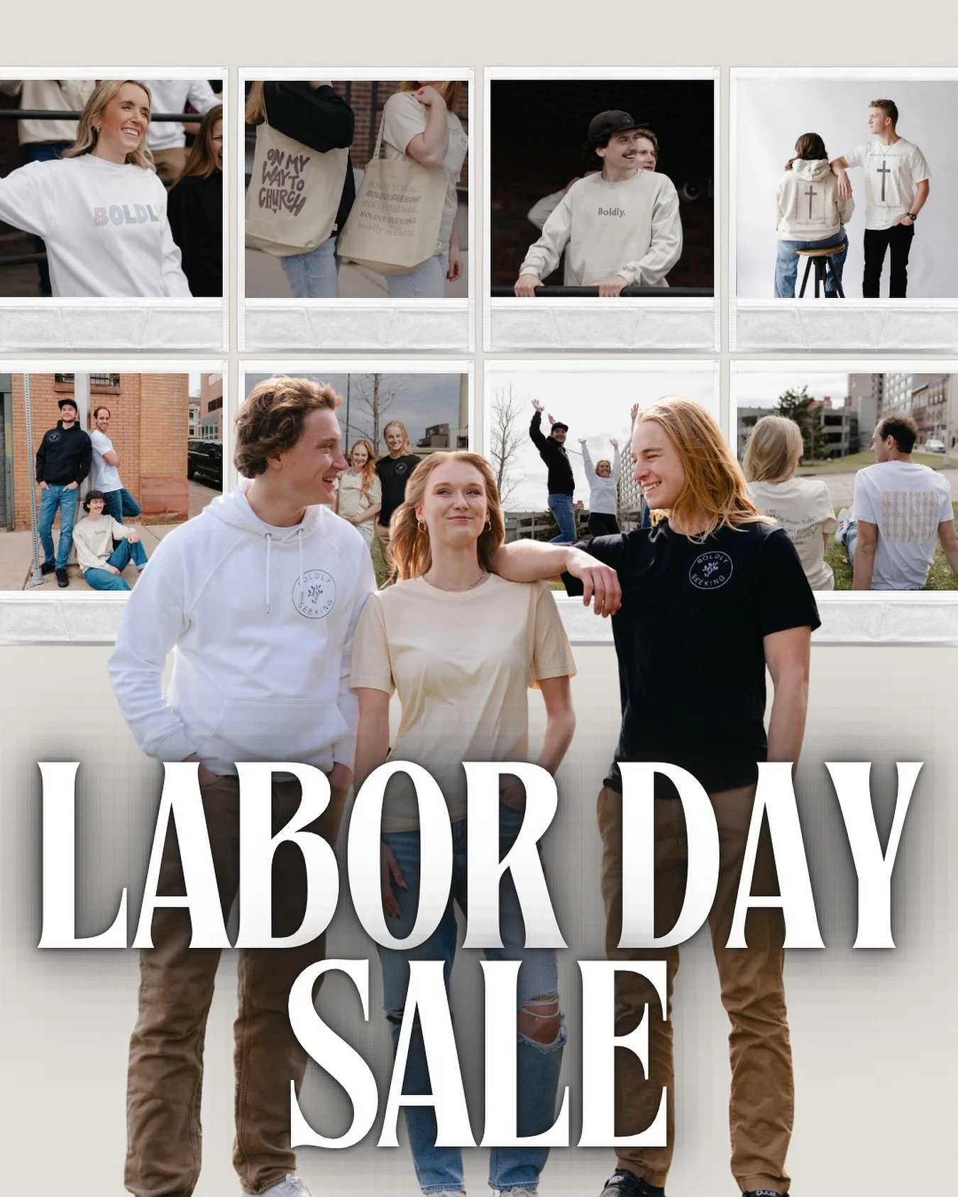 β¨ LABOR DAY SALE β¨
Heading back to school or stepping into a new season? Start it off boldly. πͺ
Now through September 3rd, take 15% off the Be Bold merch line with code LABORDAY at checkout.
Bold statements. Timeless style. A reminder to live bol