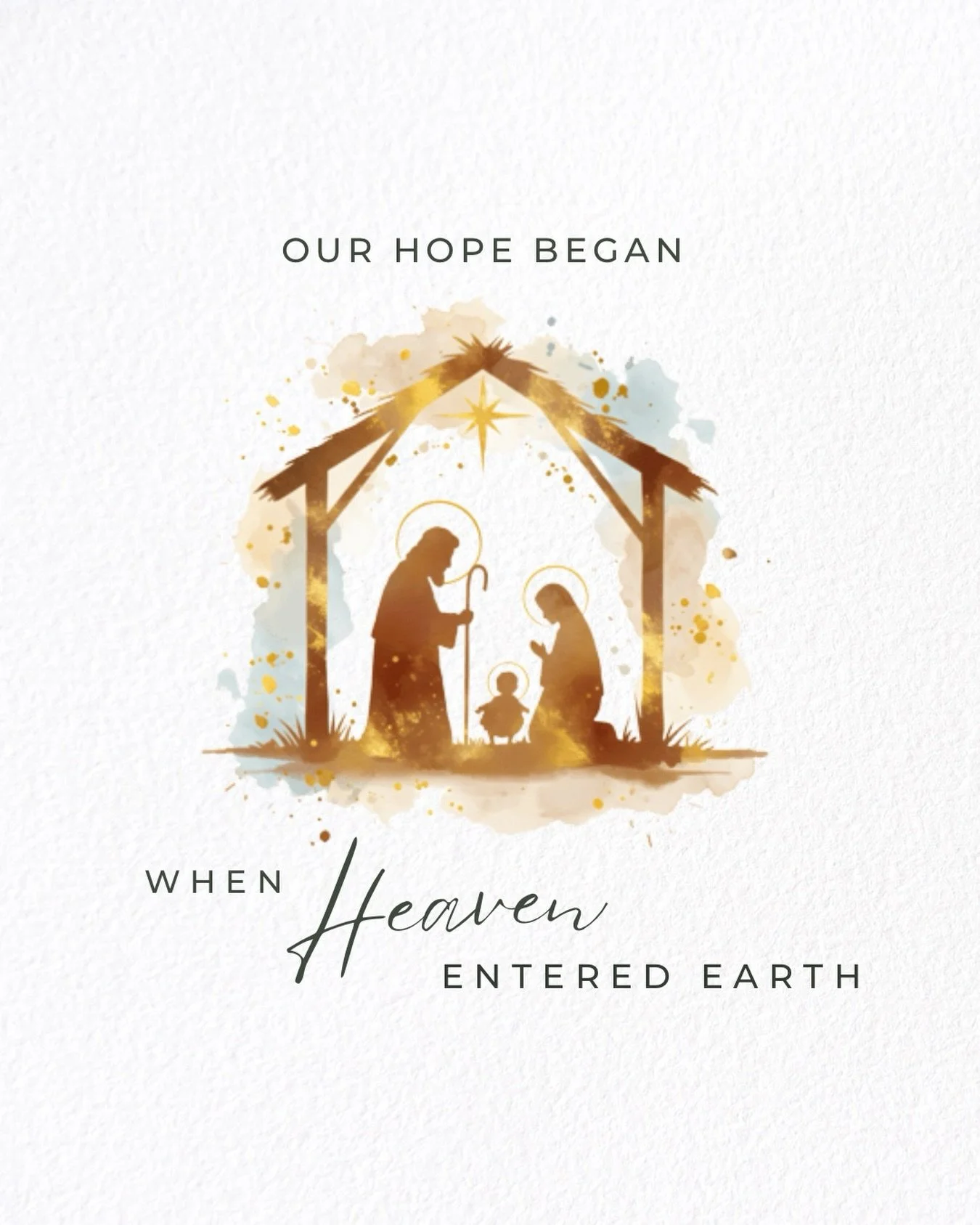 Today, we slow down long enough to remember how hope first came into the world.
Not with noise or urgency, but with humility, patience, and promise.

In a world that rushes us forward, Christmas invites us to pause, to sit with the miracle that Heave