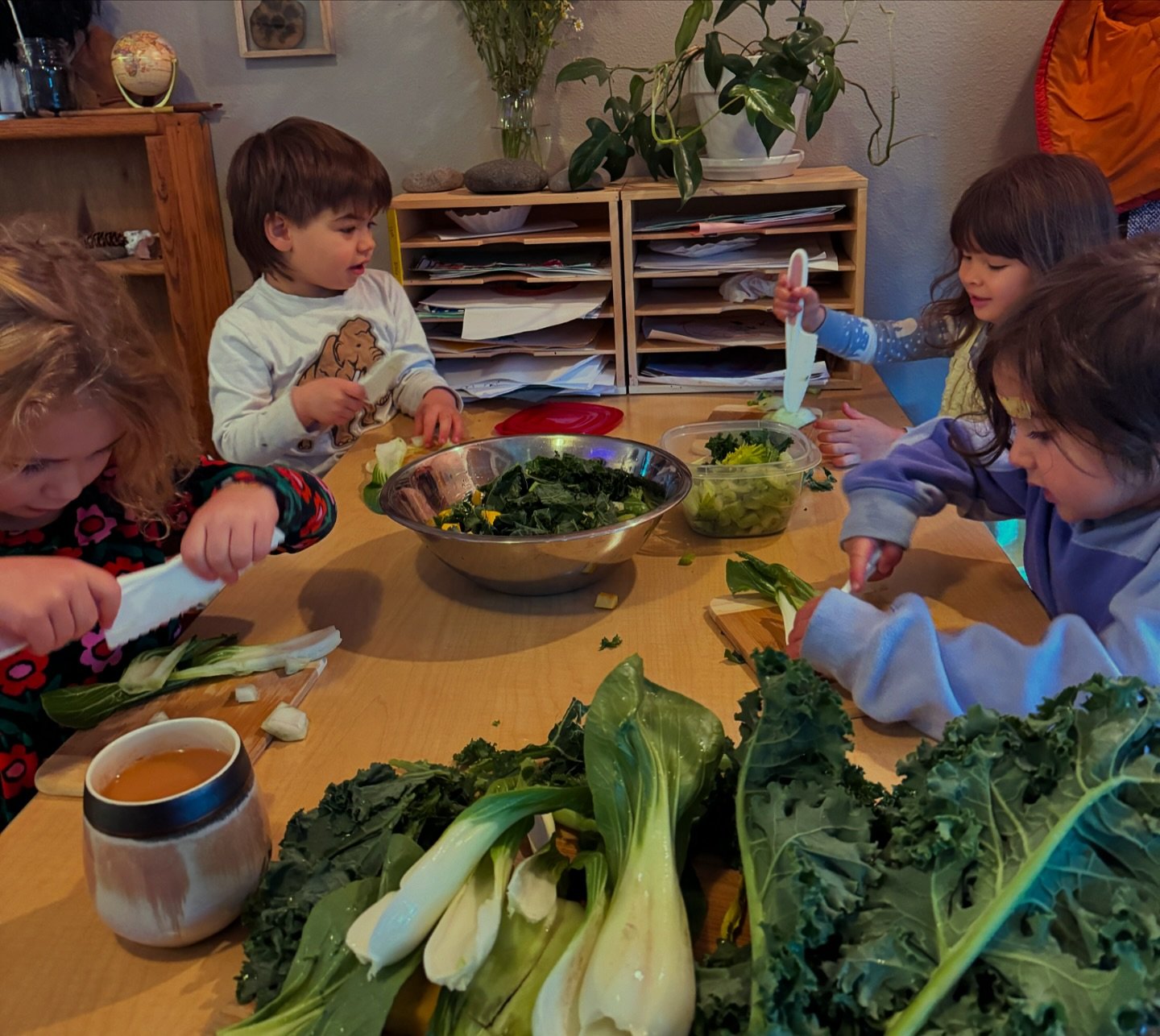 This month we&rsquo;ve been exploring the story of stone soup and this week it was finally time to make our own! We spent the week chopping potatoes, sweet potatoes, squash, carrots, mushrooms, onions (that made us all cry), garlic, celery, kale and 