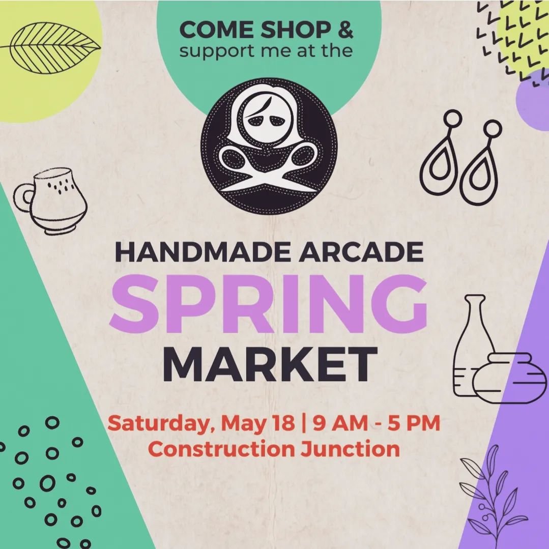 Come see me and my work at the Handmade Arcade Spring Market at Construction Junction on Saturday, May 18th from 9 AM - 5 PM! This will be the very first market featuring Knot &amp; Figure products and the first chance to get your hands on them.&nbsp