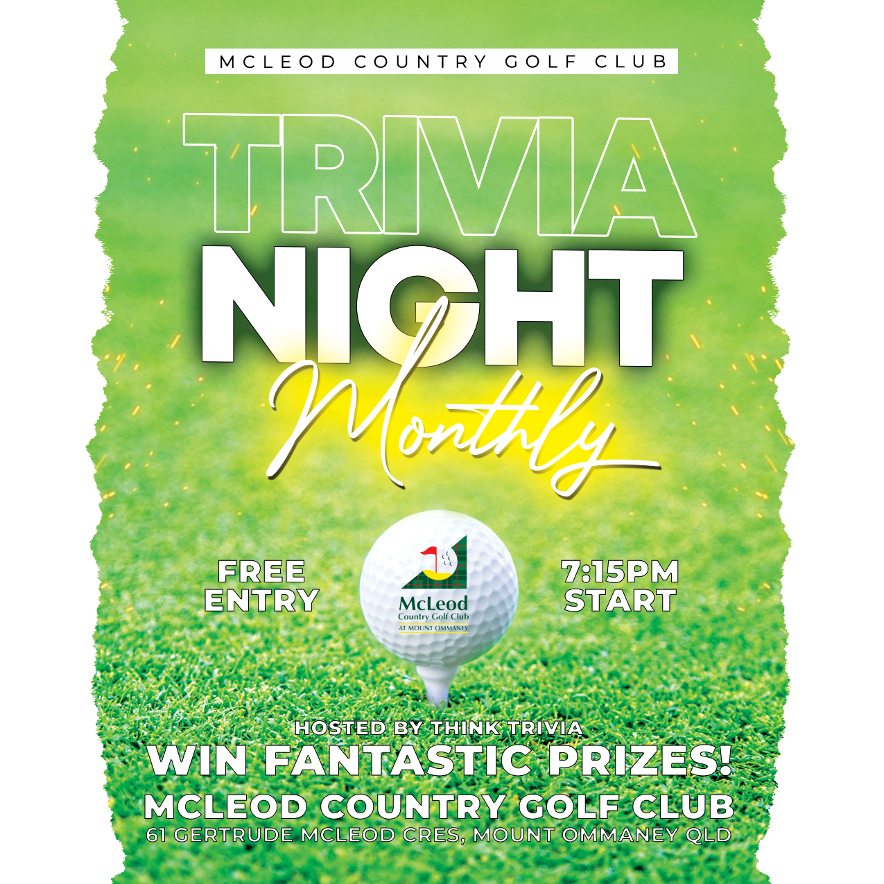 McLeod Country Golf Club Trivia Night (Monthly)