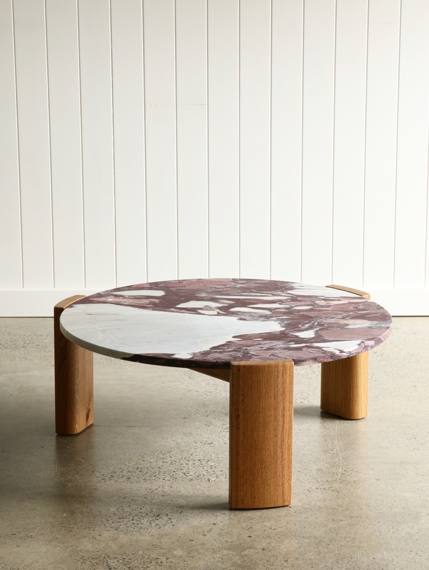 Calacatta Viola Coffee Table - Natural Oak.