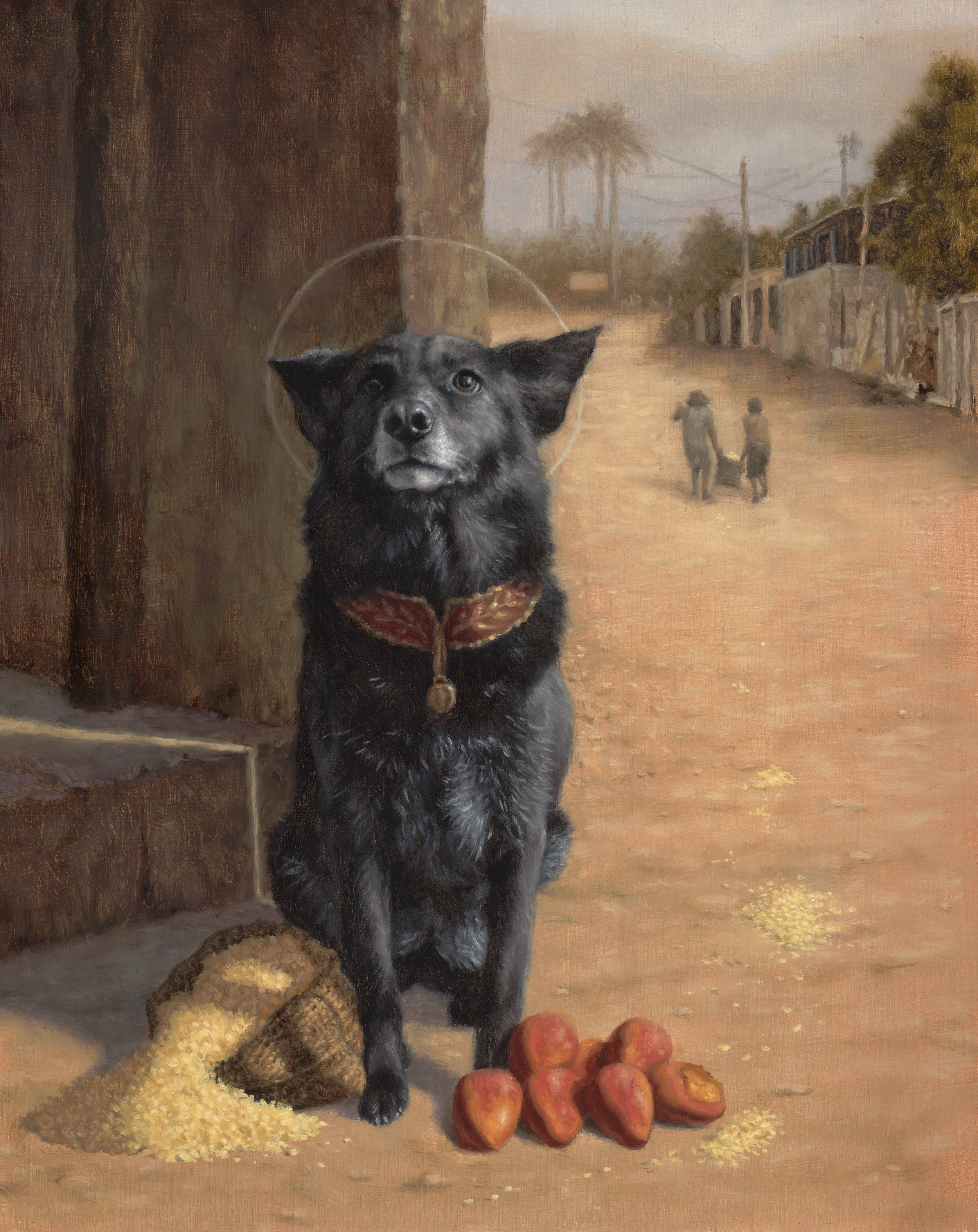   Dog/Perro , 10 x 8 inches, oil on panel, 2022 