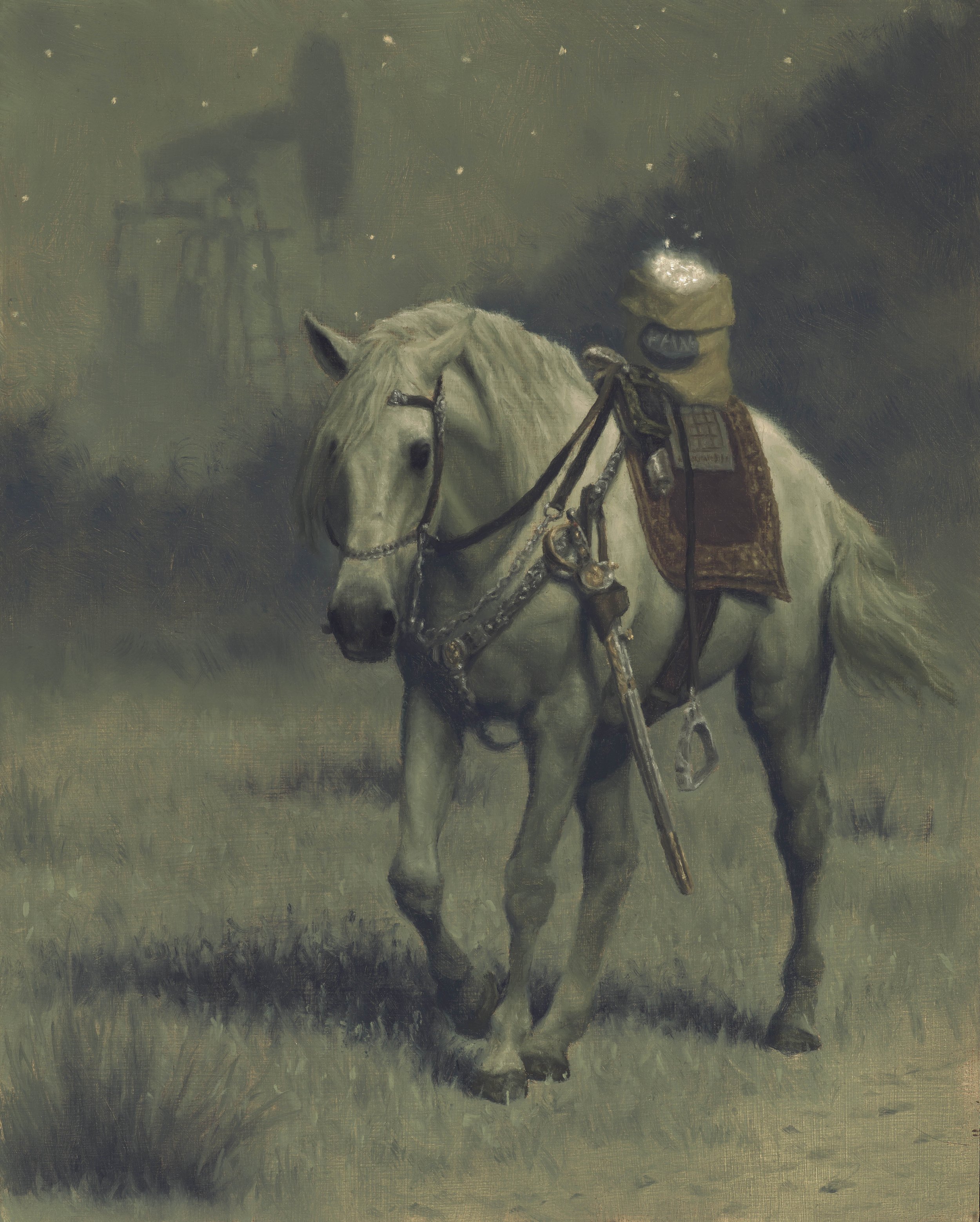   Horse/Caballo , 10 x 8 inches, oil on panel, 2022 