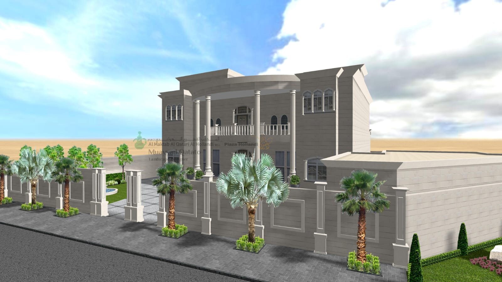 3D Design Model for Private Villa at Fereej Al Soudan
