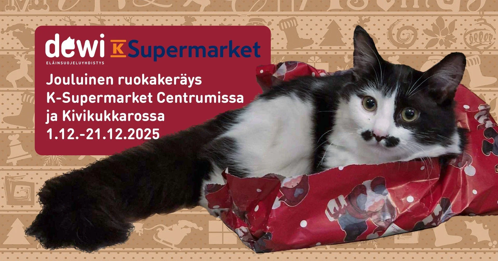 Kissanruokakeräys K-Supermarket Centrumissa ja Kivikukkarossa
