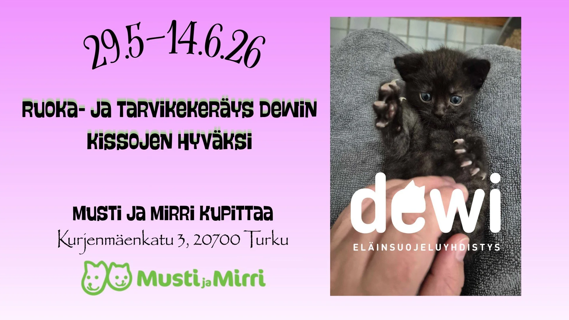 Keräys Kupittaan Mustissa ja Mirrissä
