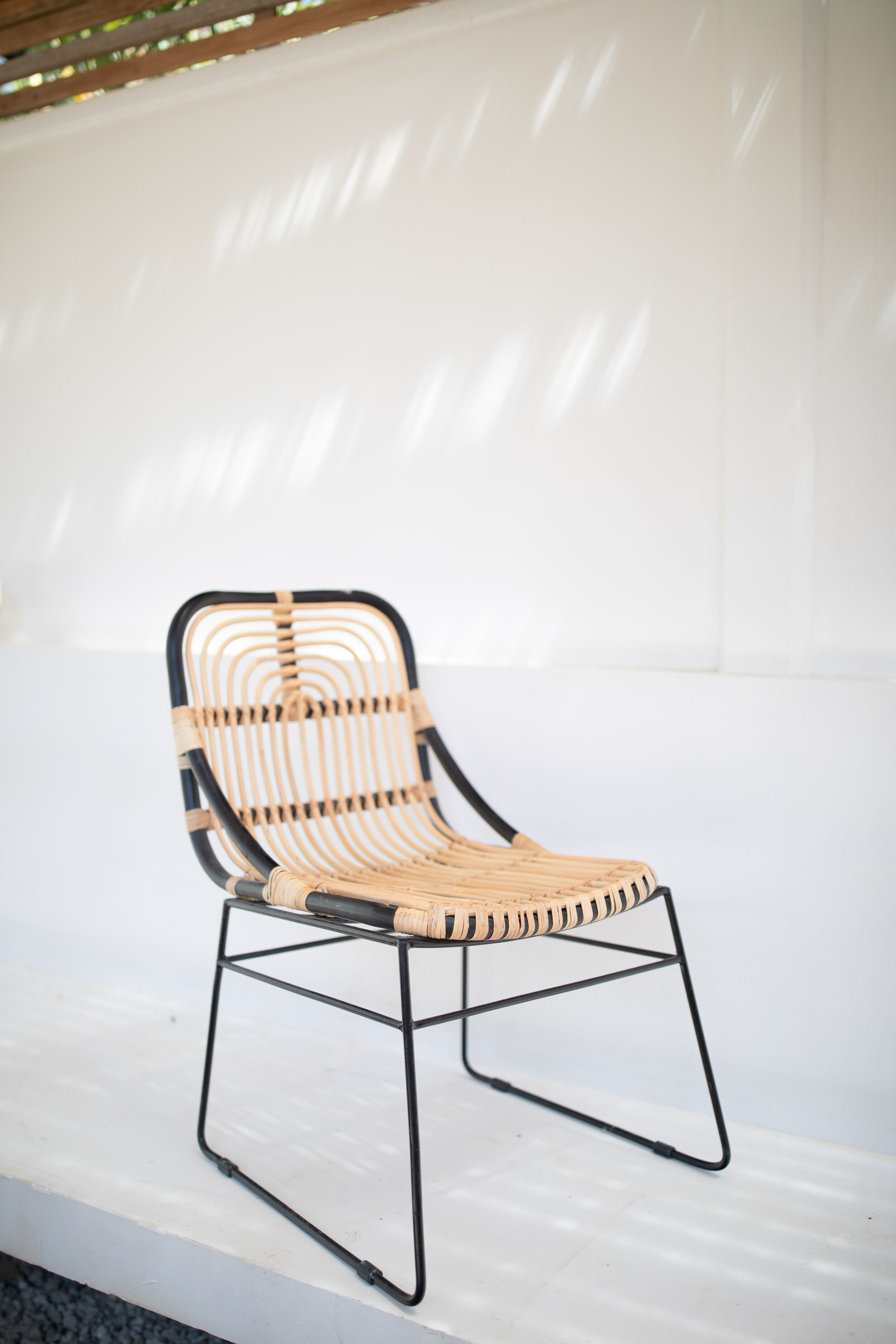 METAL &amp; RATTAN CHAIR 