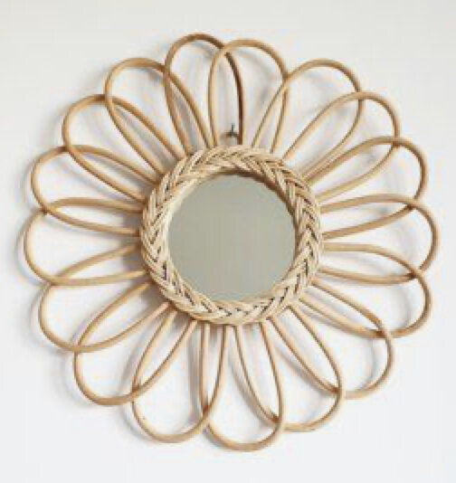 RATTAN MIRROR FLOWER