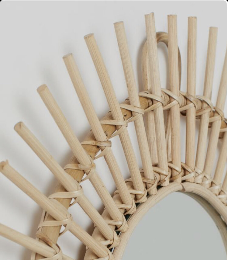 RATTAN MIRROR 