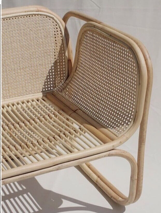 SQUARE RATTAN CHAIR NATURAL