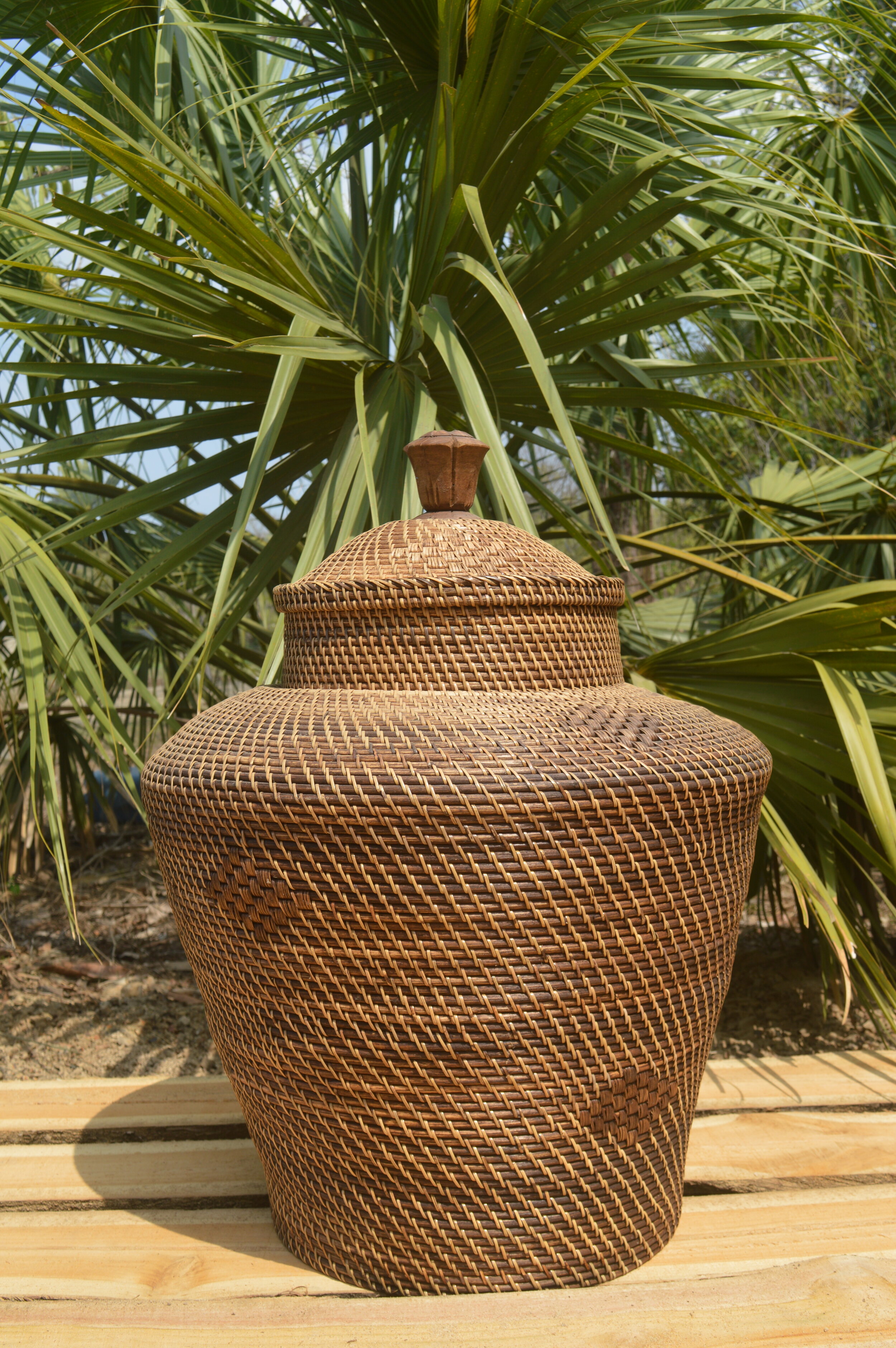 DECOR BASKET SNAKE DARK WASH