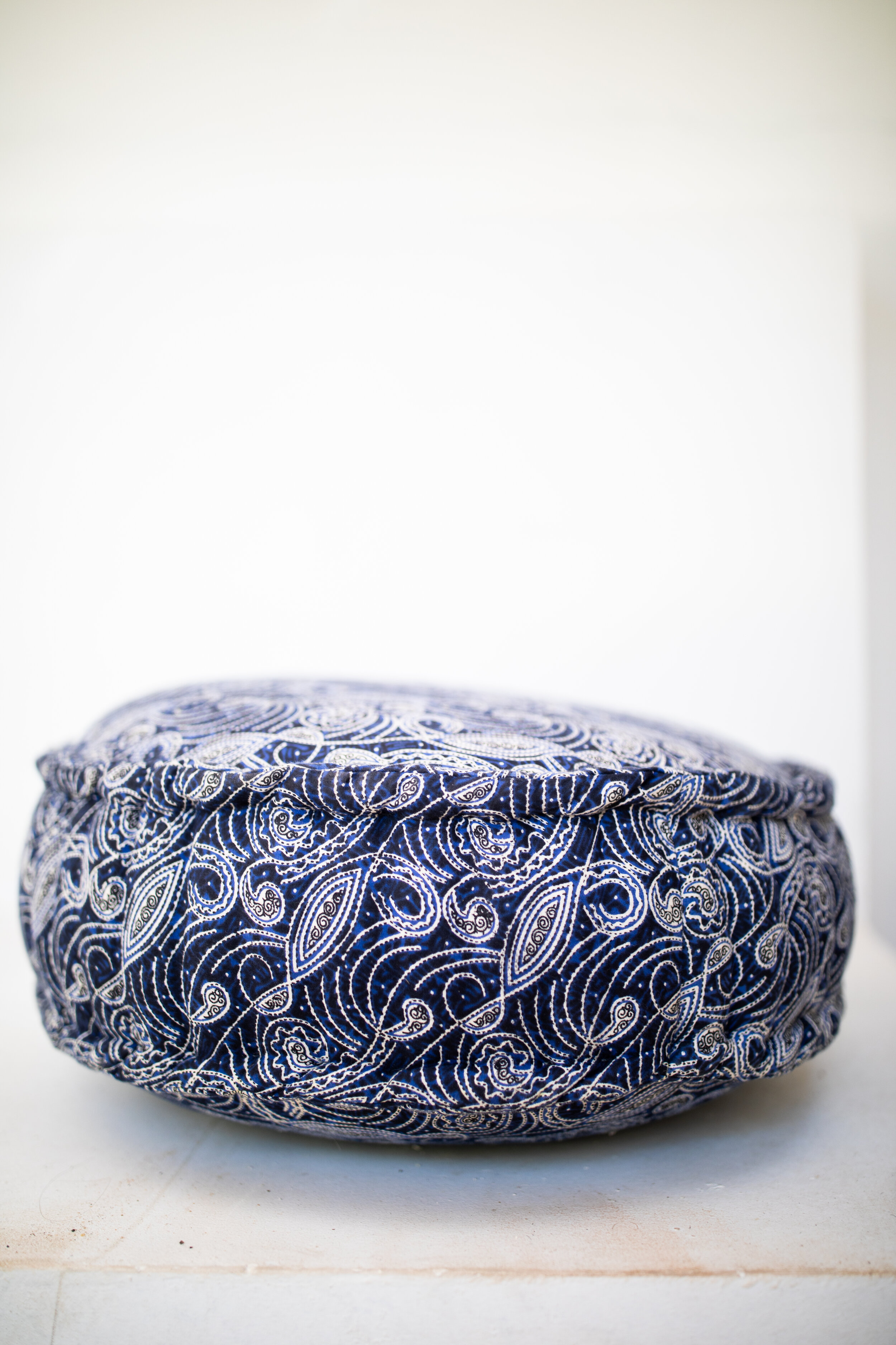 AUTHENTIC BATIK PRINT FLAT TOP MEDITATION PILLOW 